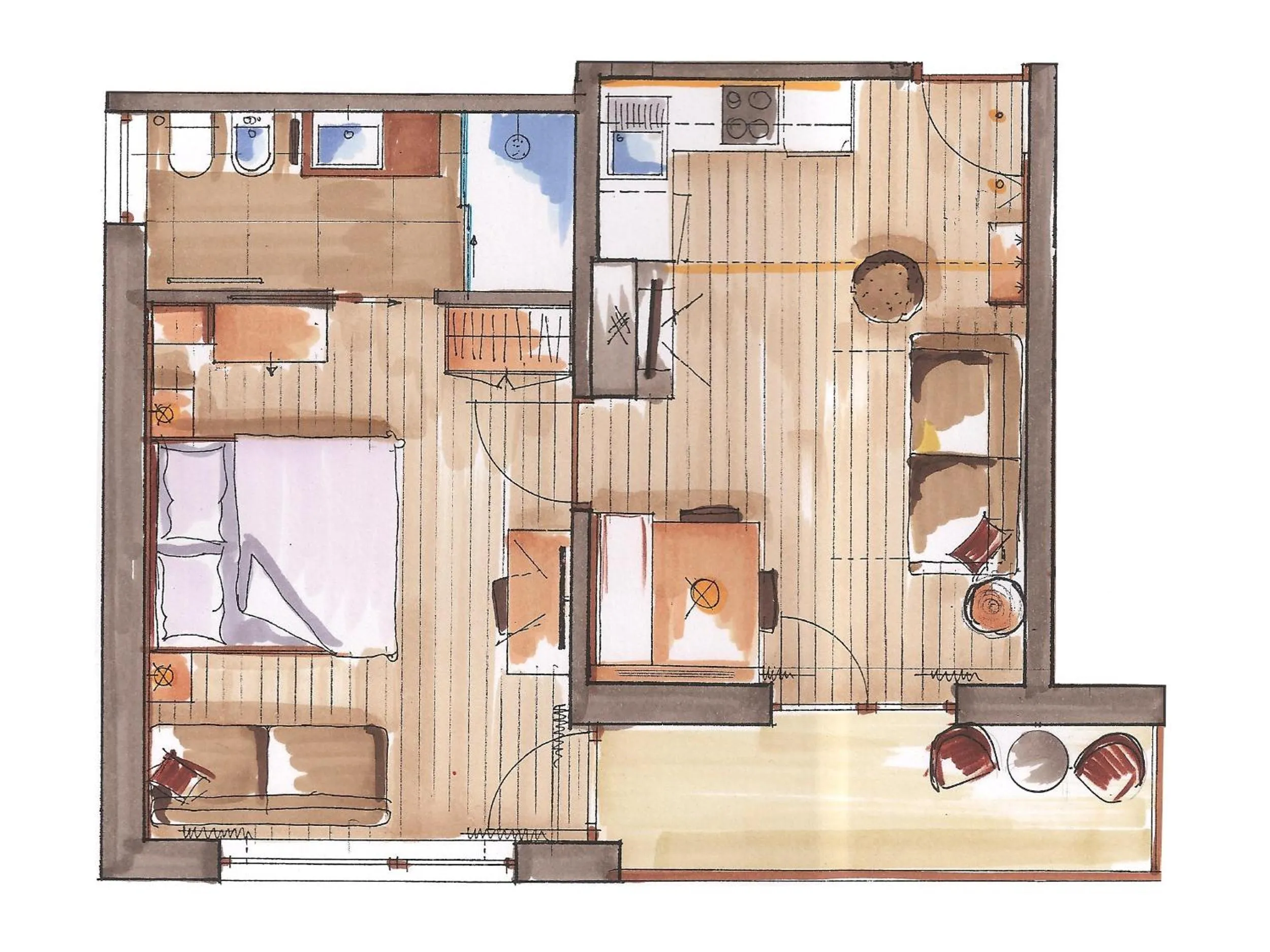 Floor plan in Appartement Hotel Erlhof Deluxe