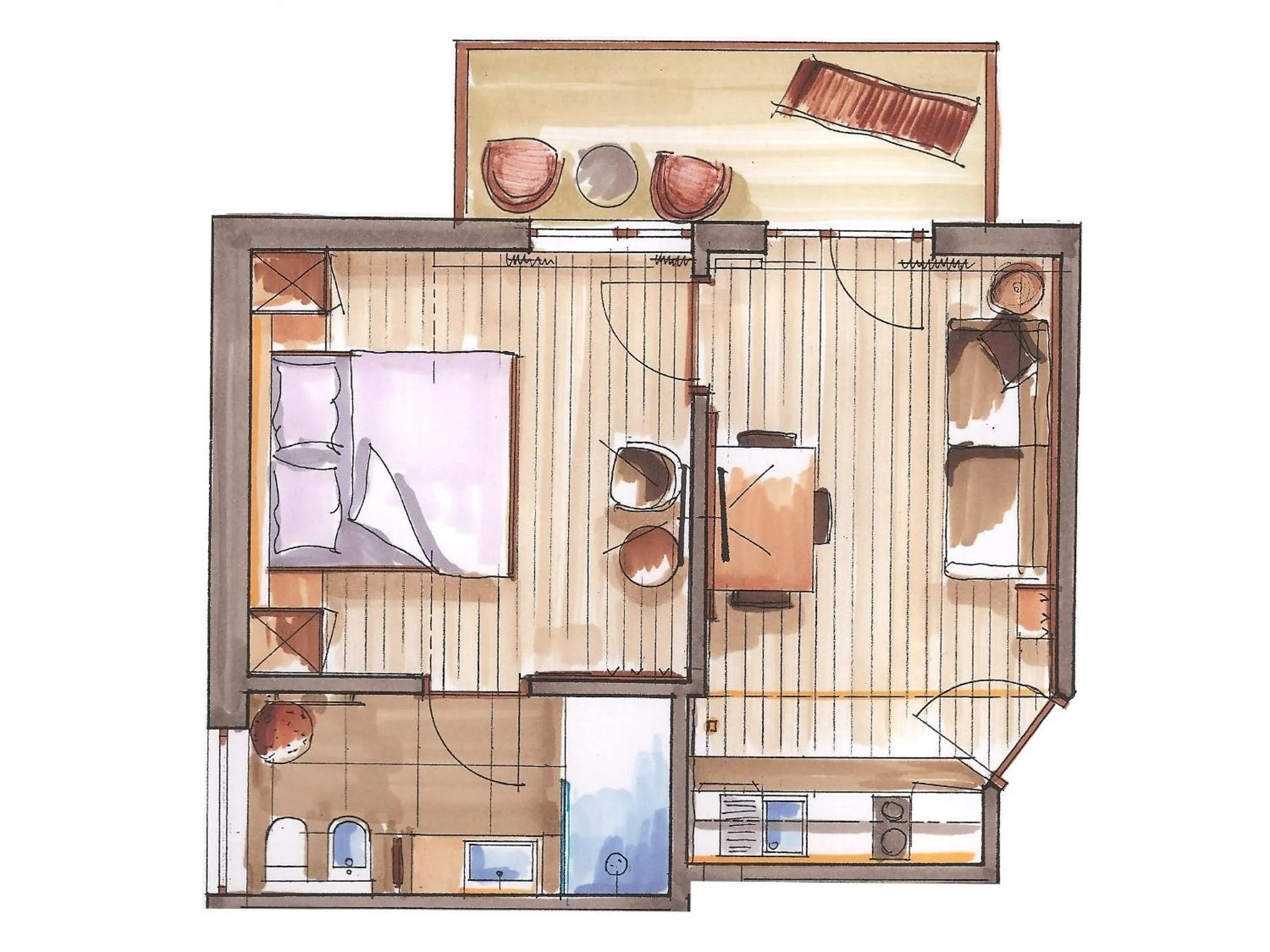 Floor plan in Appartement Hotel Erlhof Deluxe