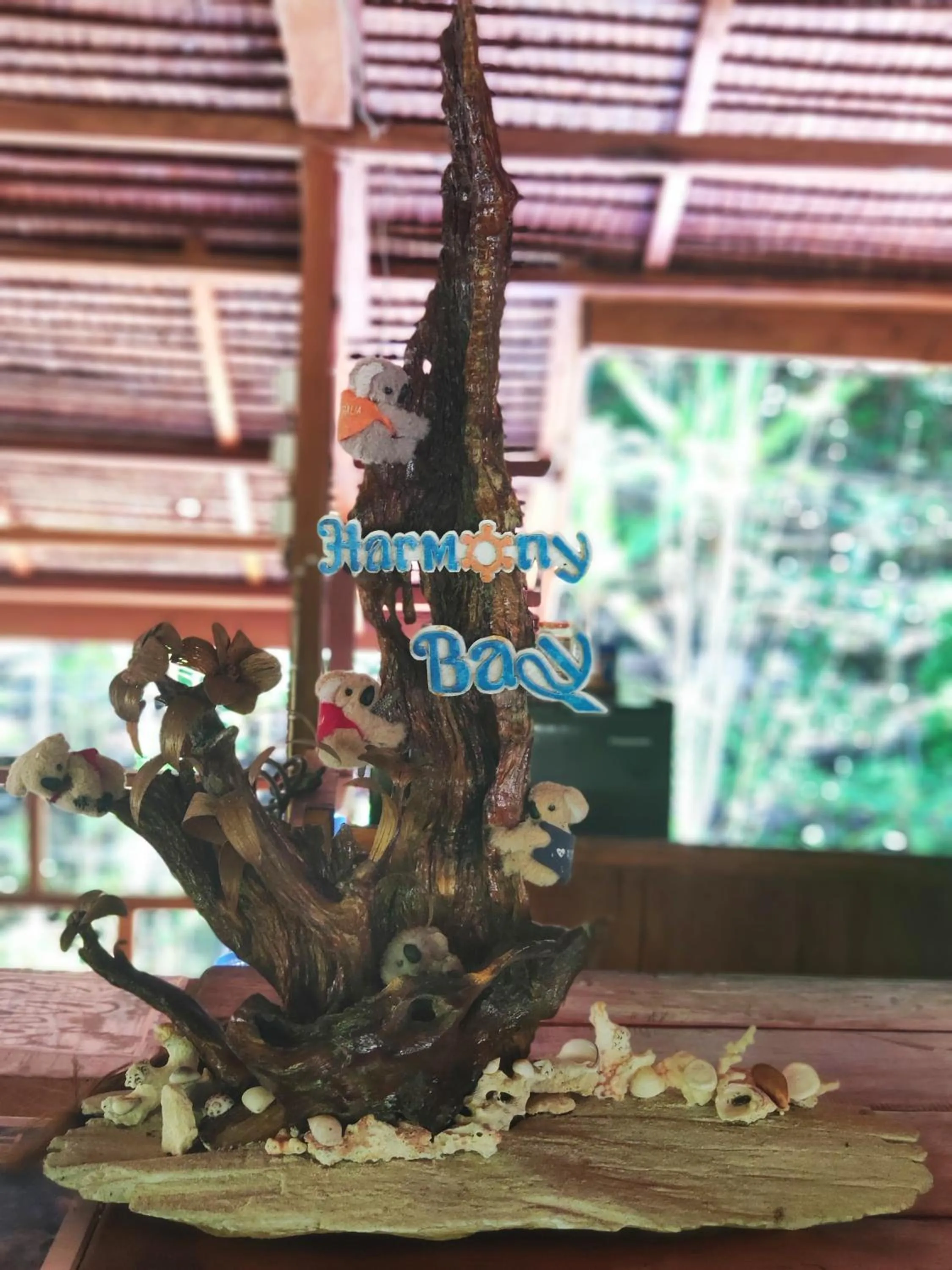 Decorative detail in Harmony Bay Resort and Dive Center