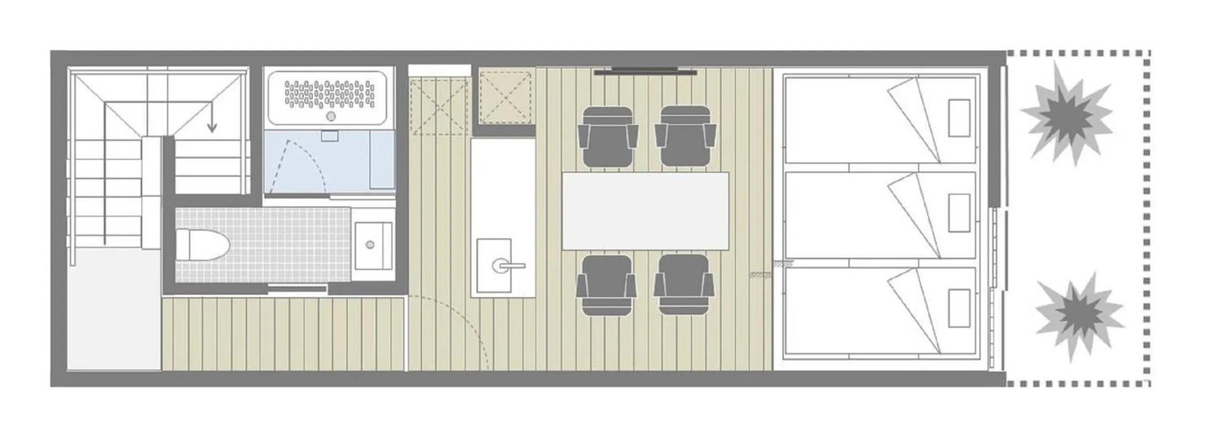 Floor plan in Gunjo no Tsuki