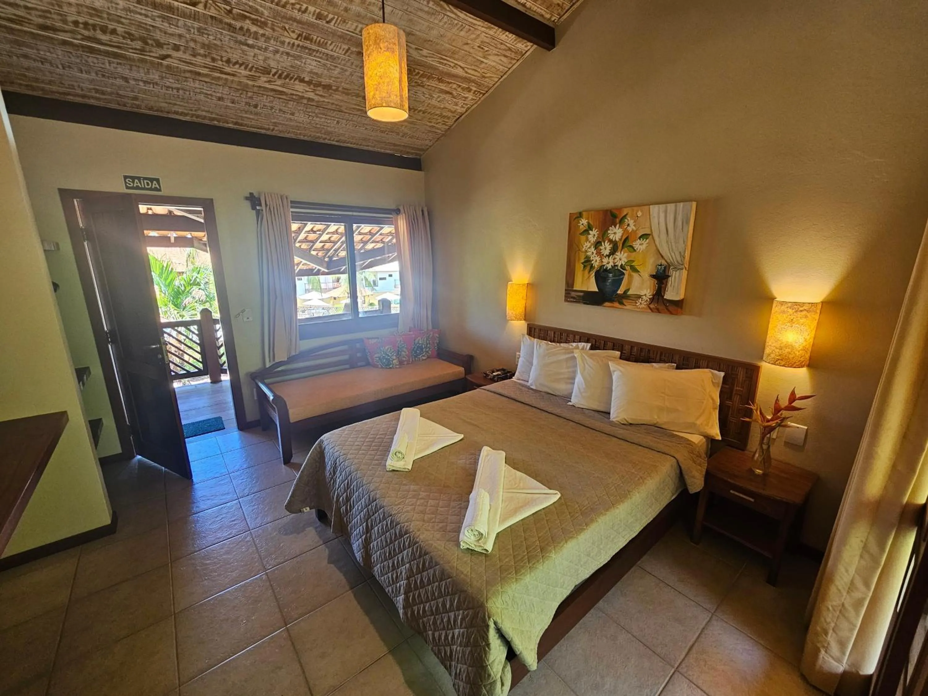 Bed in Hotel Pousada Imbassai