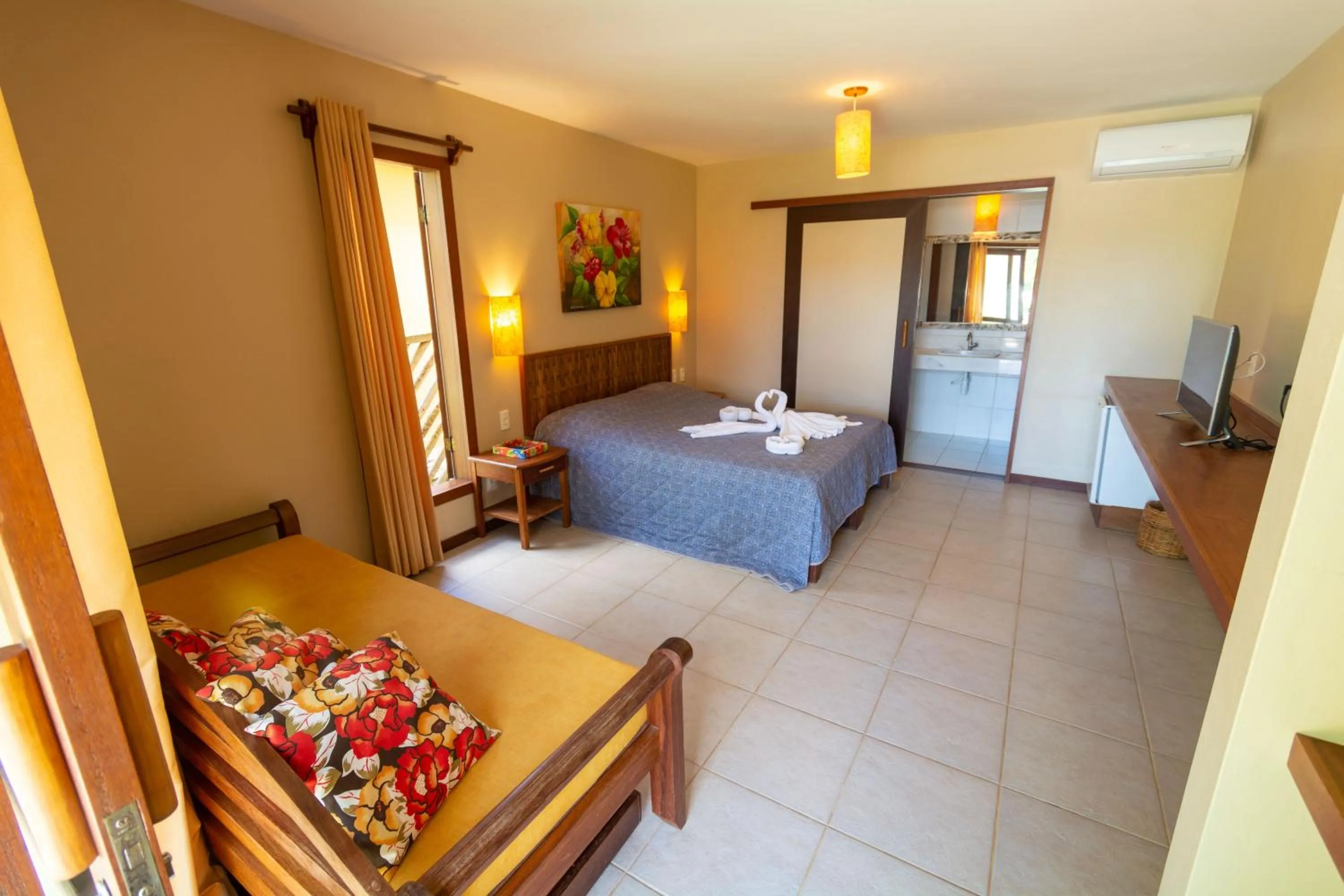 Bed in Hotel Pousada Imbassai