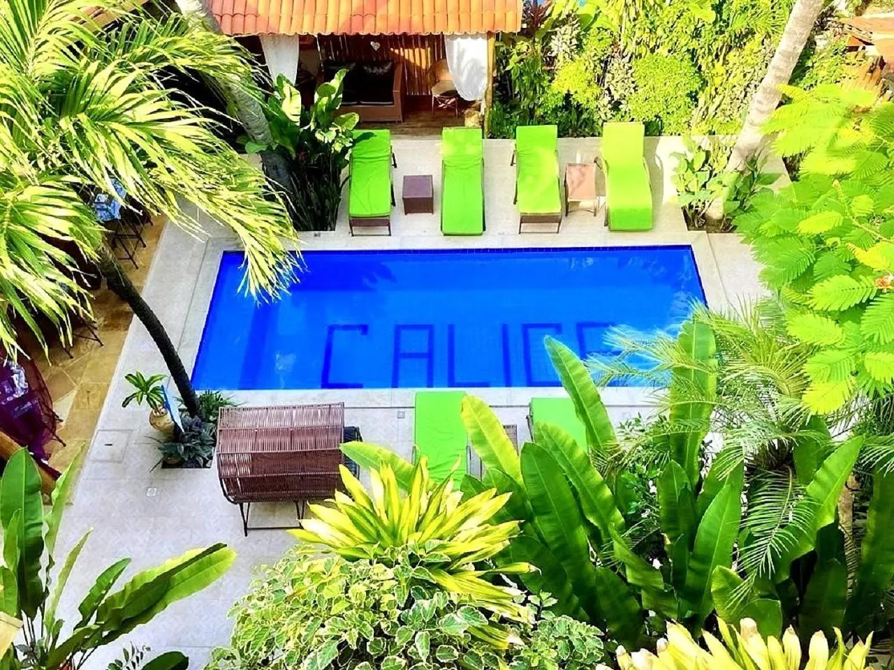 Pool view in Pousada CasAlice