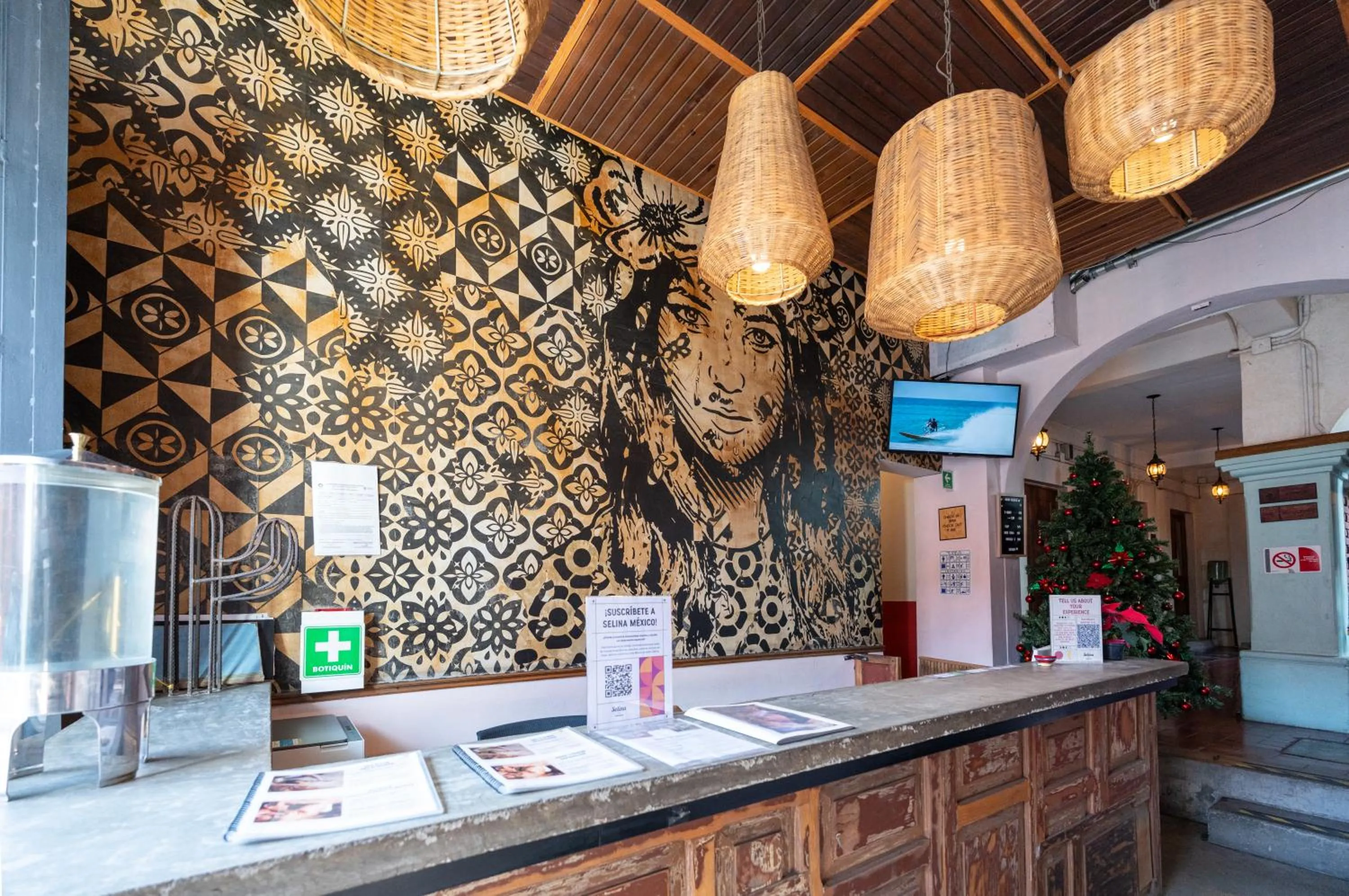 Lobby or reception in Selina Oaxaca