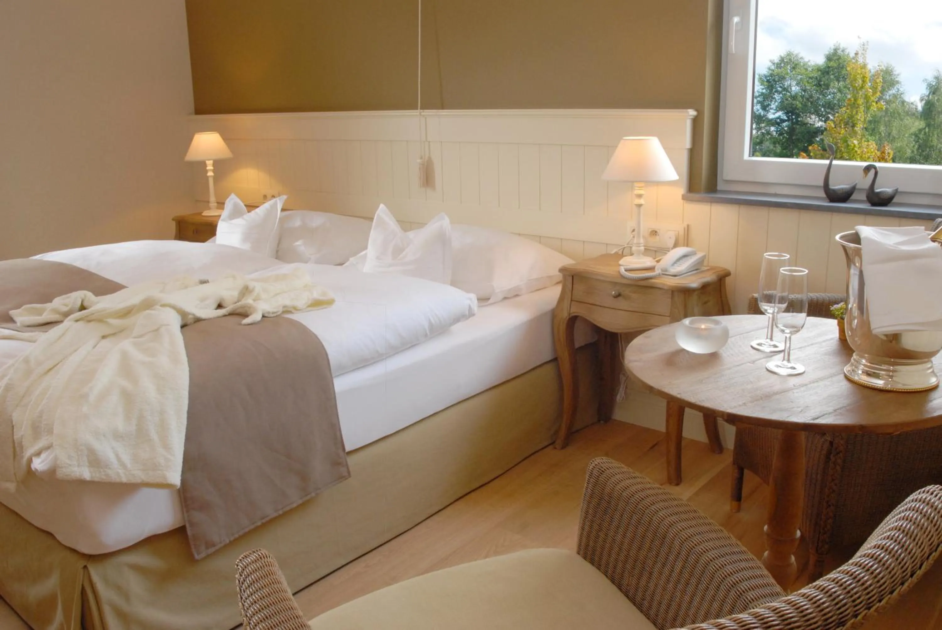 Bed in Hotel Eifelland