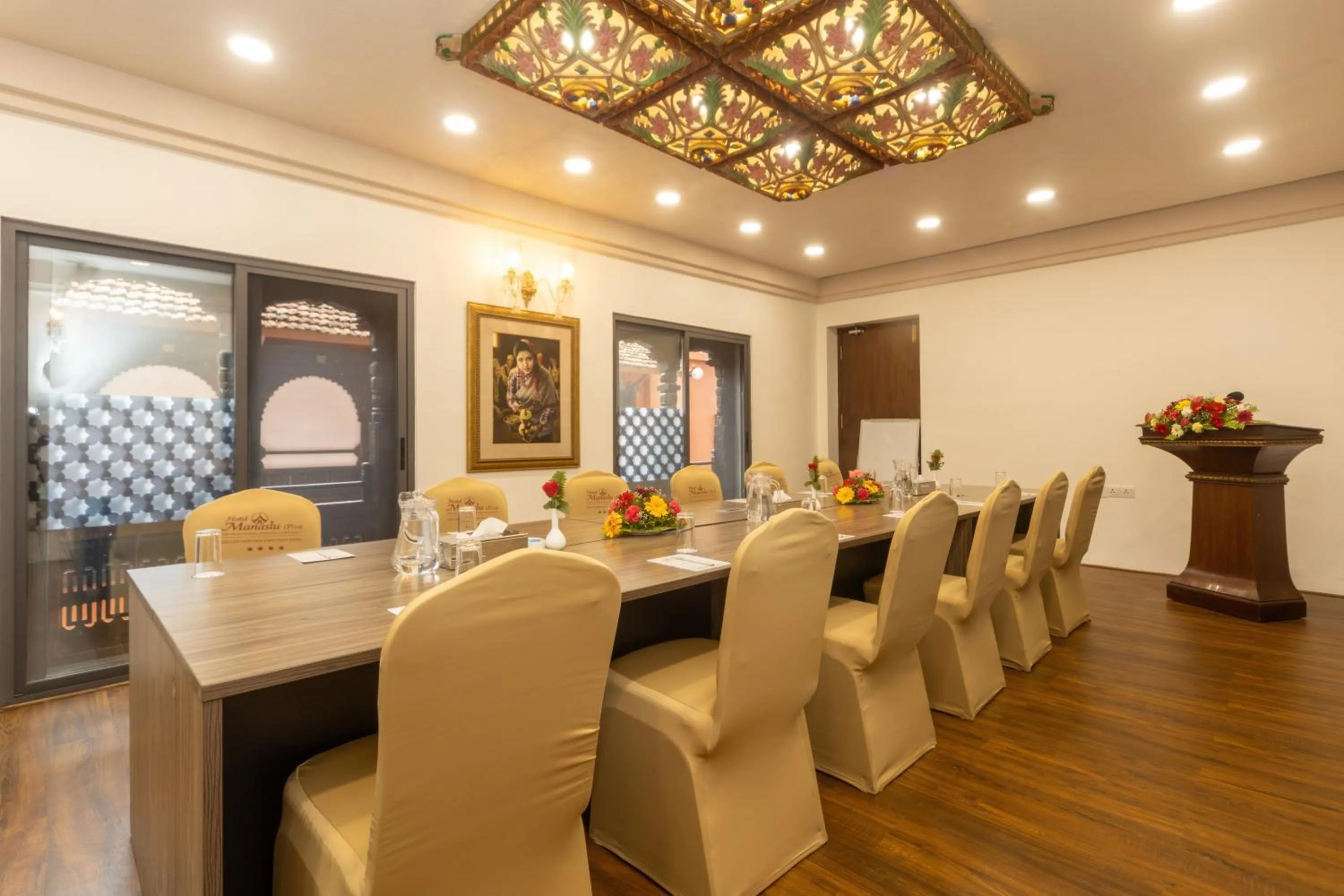 Seating area in Hotel Manaslu