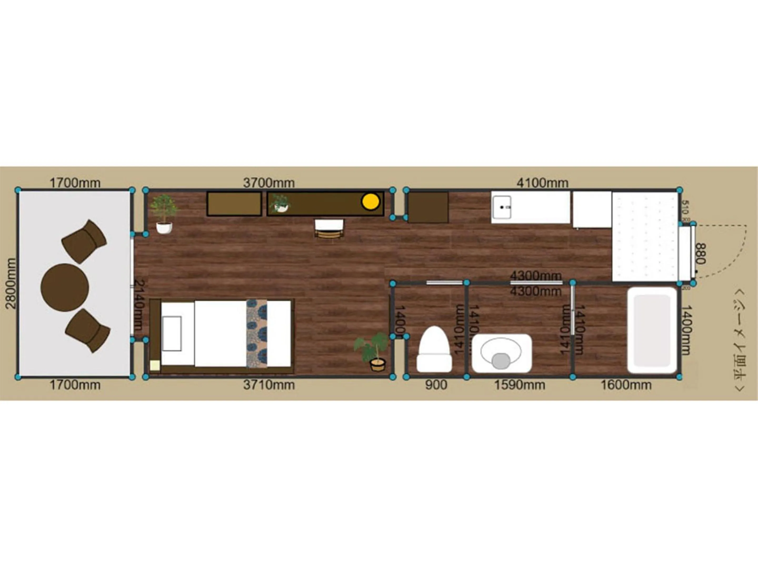 Floor plan in Yukurina Resort Okinawa