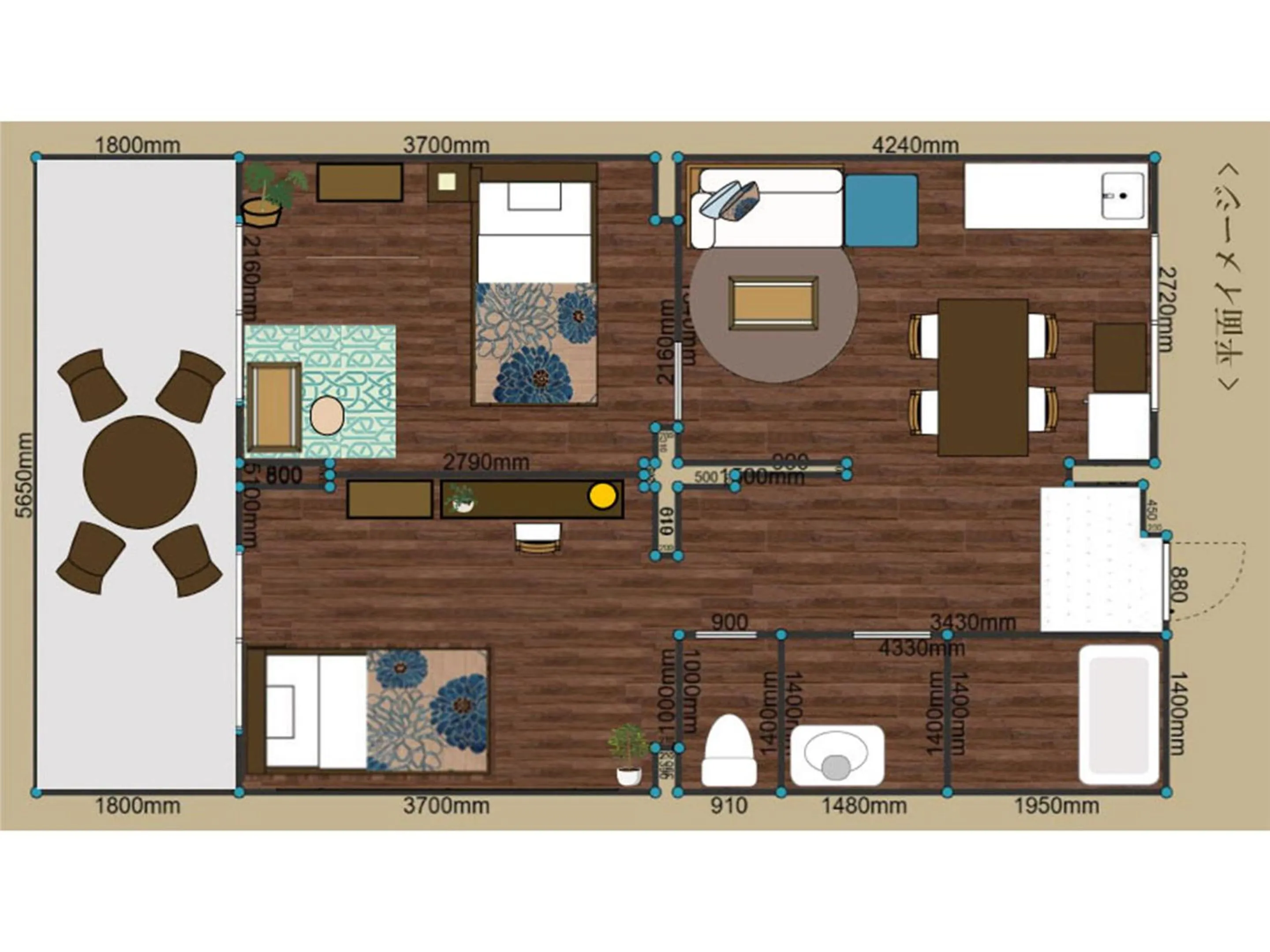 Floor plan in Yukurina Resort Okinawa