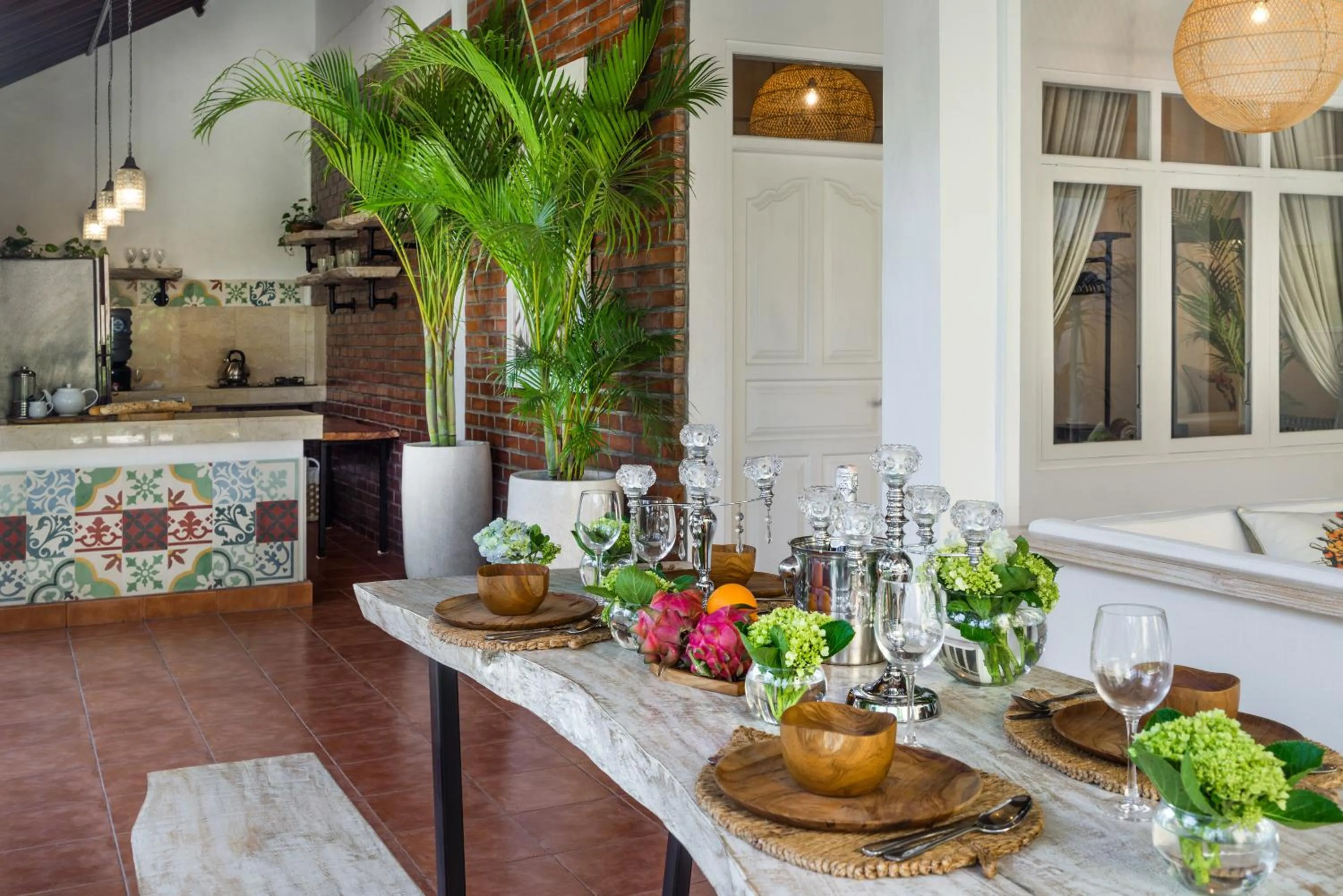 Kitchen or kitchenette in Smiling Cactus Villas Seminyak