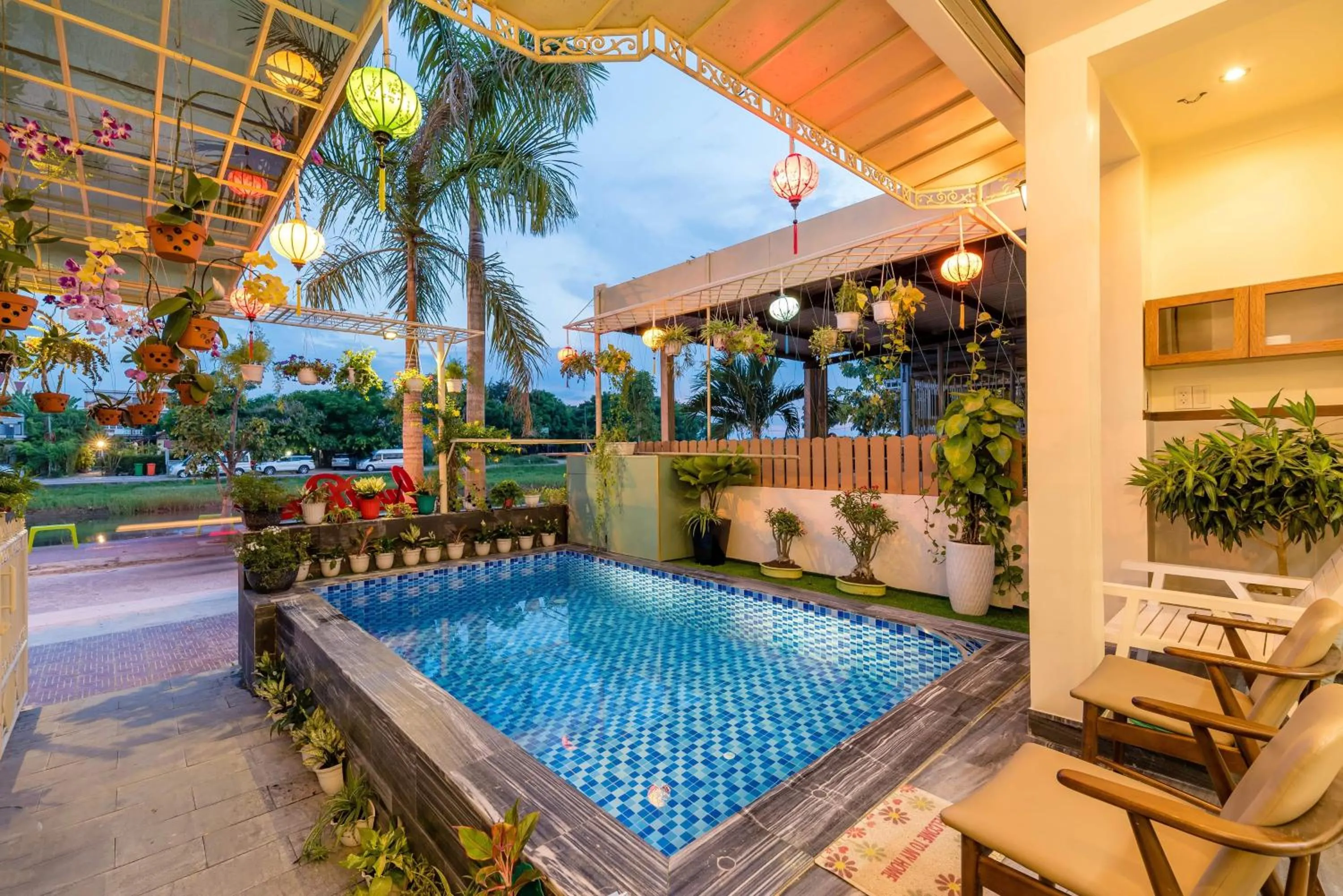Pool view in Luna Rossa Villa