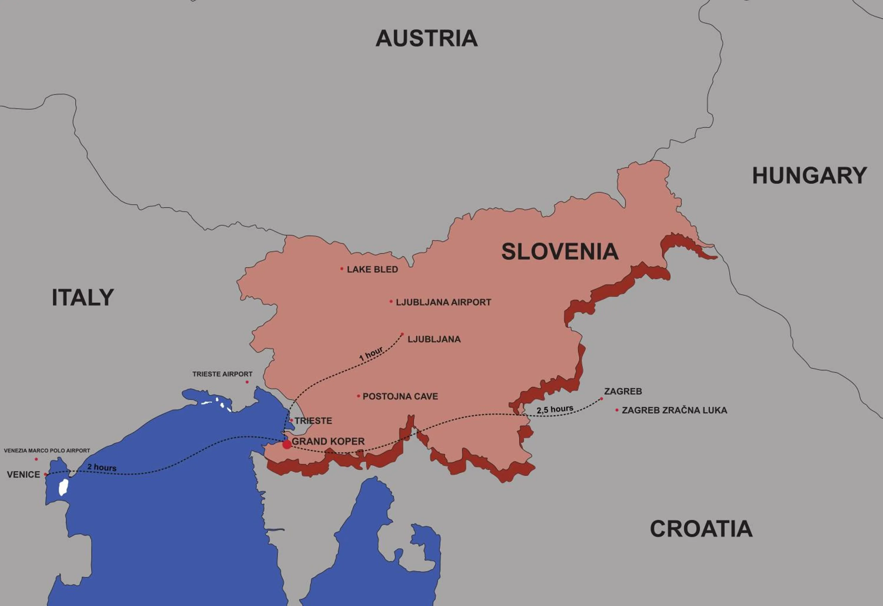 Location in Hotel Grand Koper