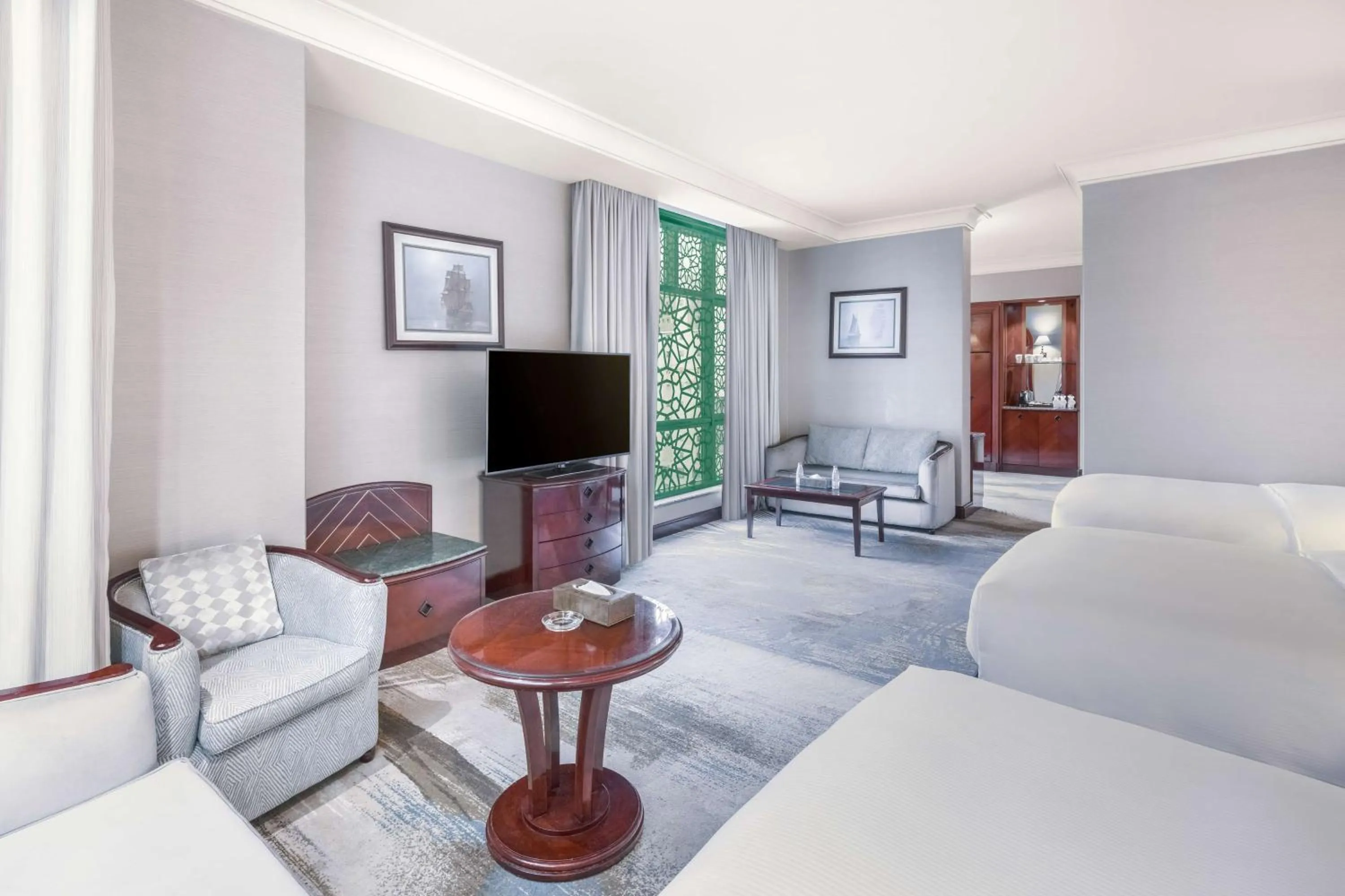 Living room, Bed in Madinah Hilton Hotel