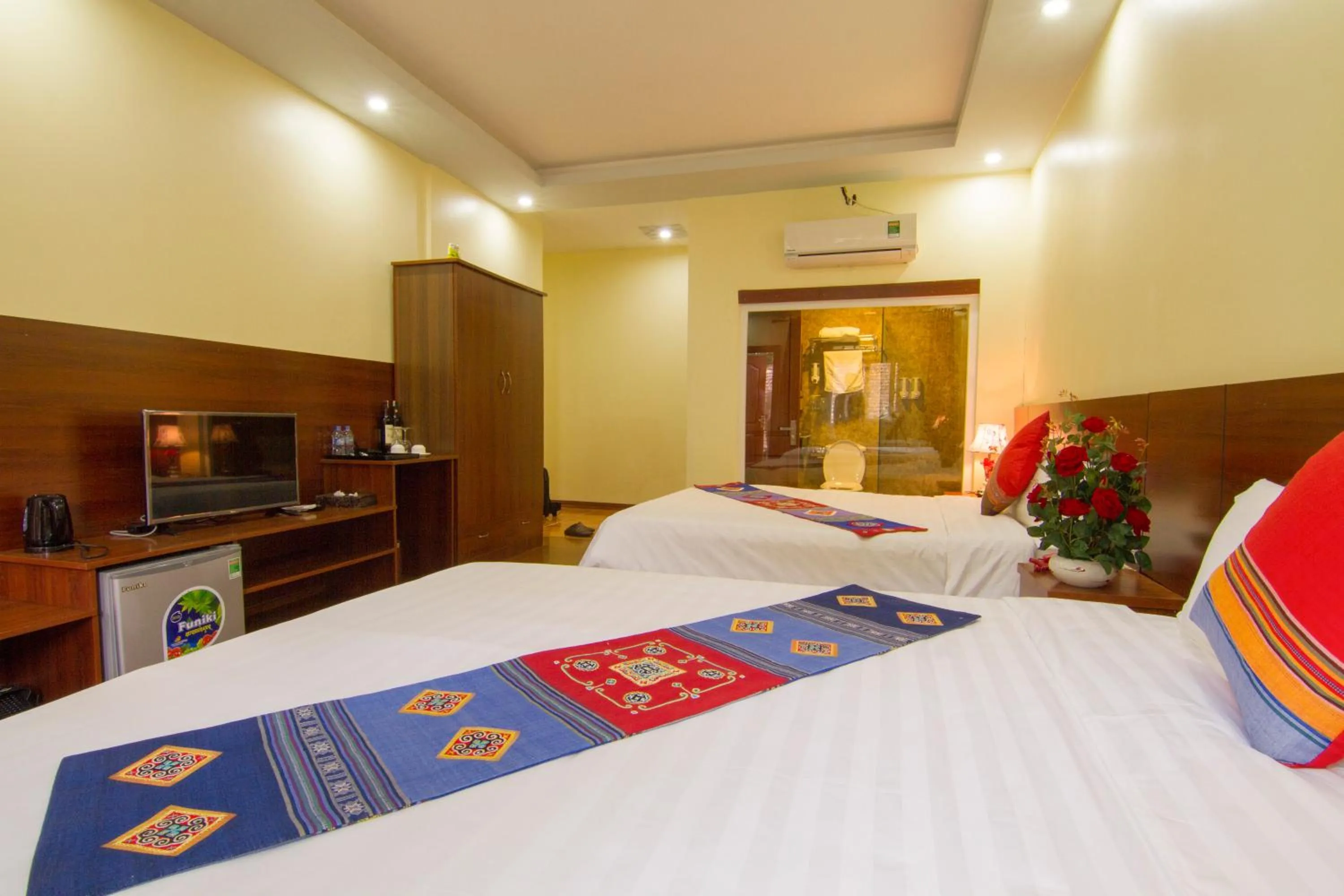 Decorative detail, Bed in Sapa Unique Hotel