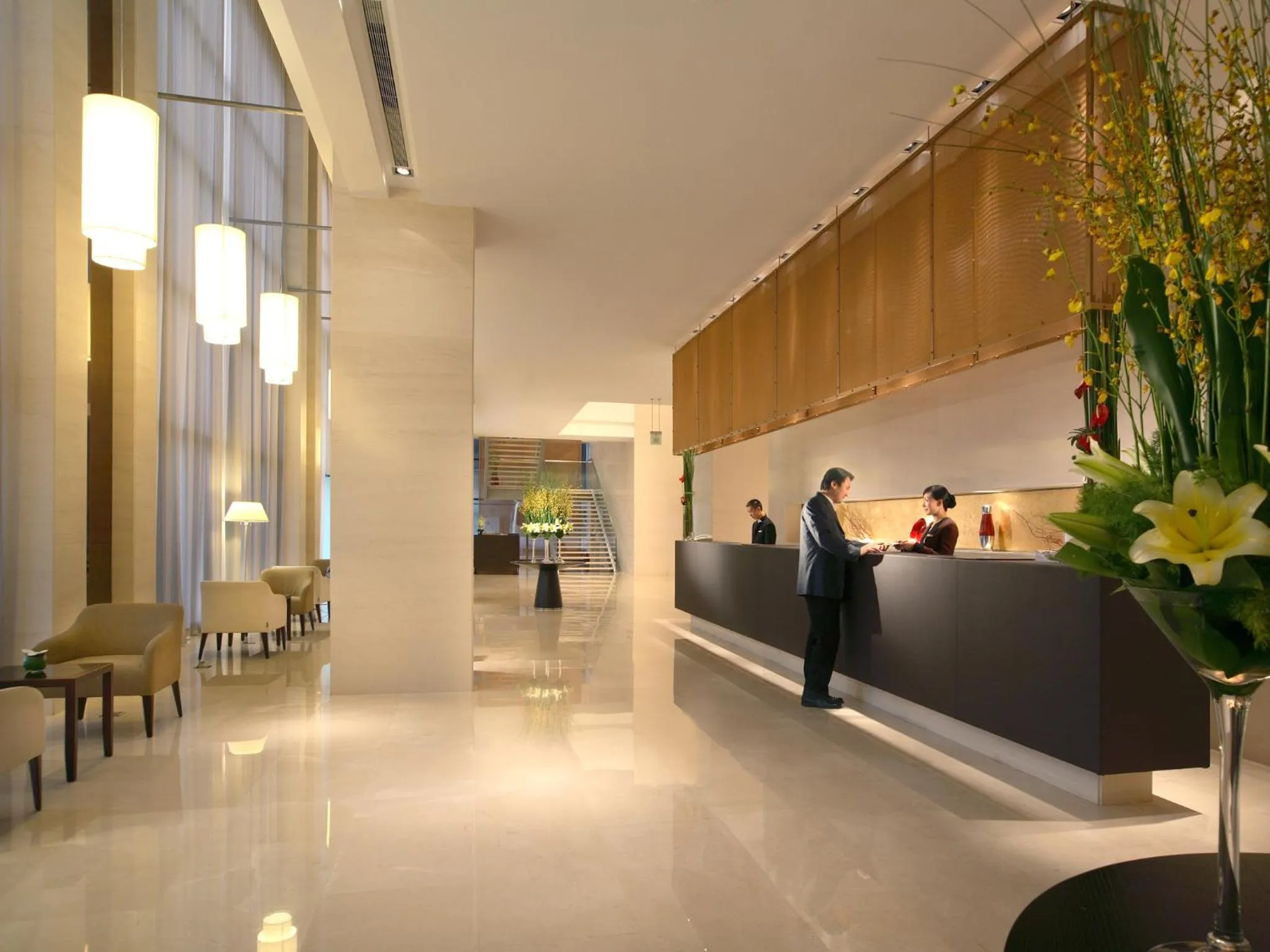Lobby or reception in Howard Johnson Parkland Hotel Dalian