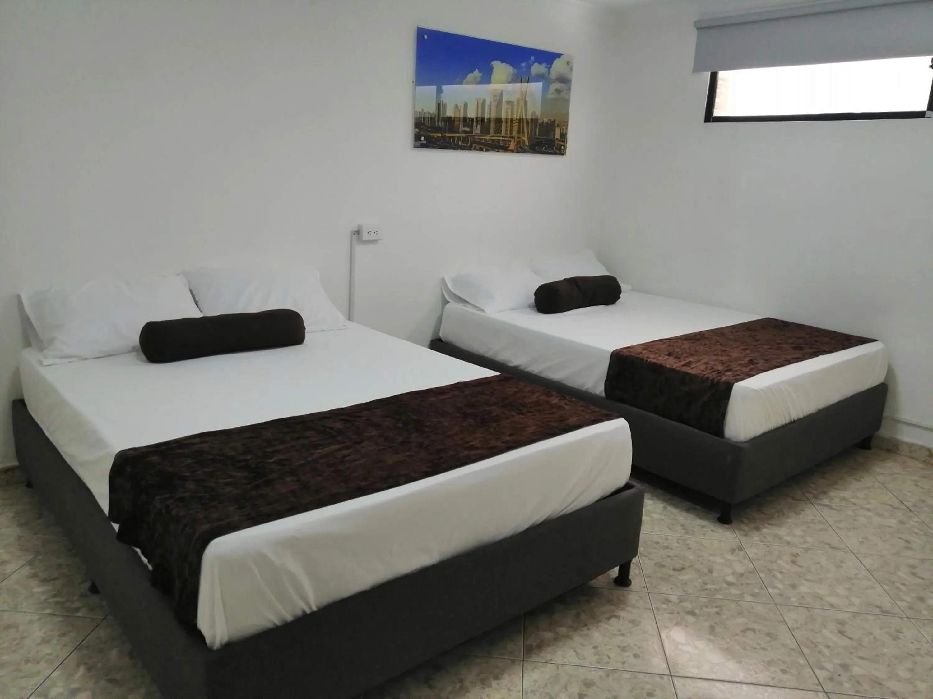 Bed in Hotel Sol del Estadio