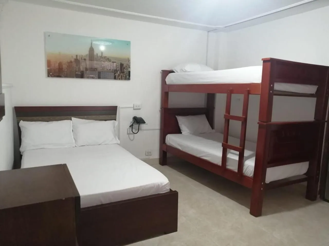 Bed in Hotel Sol del Estadio