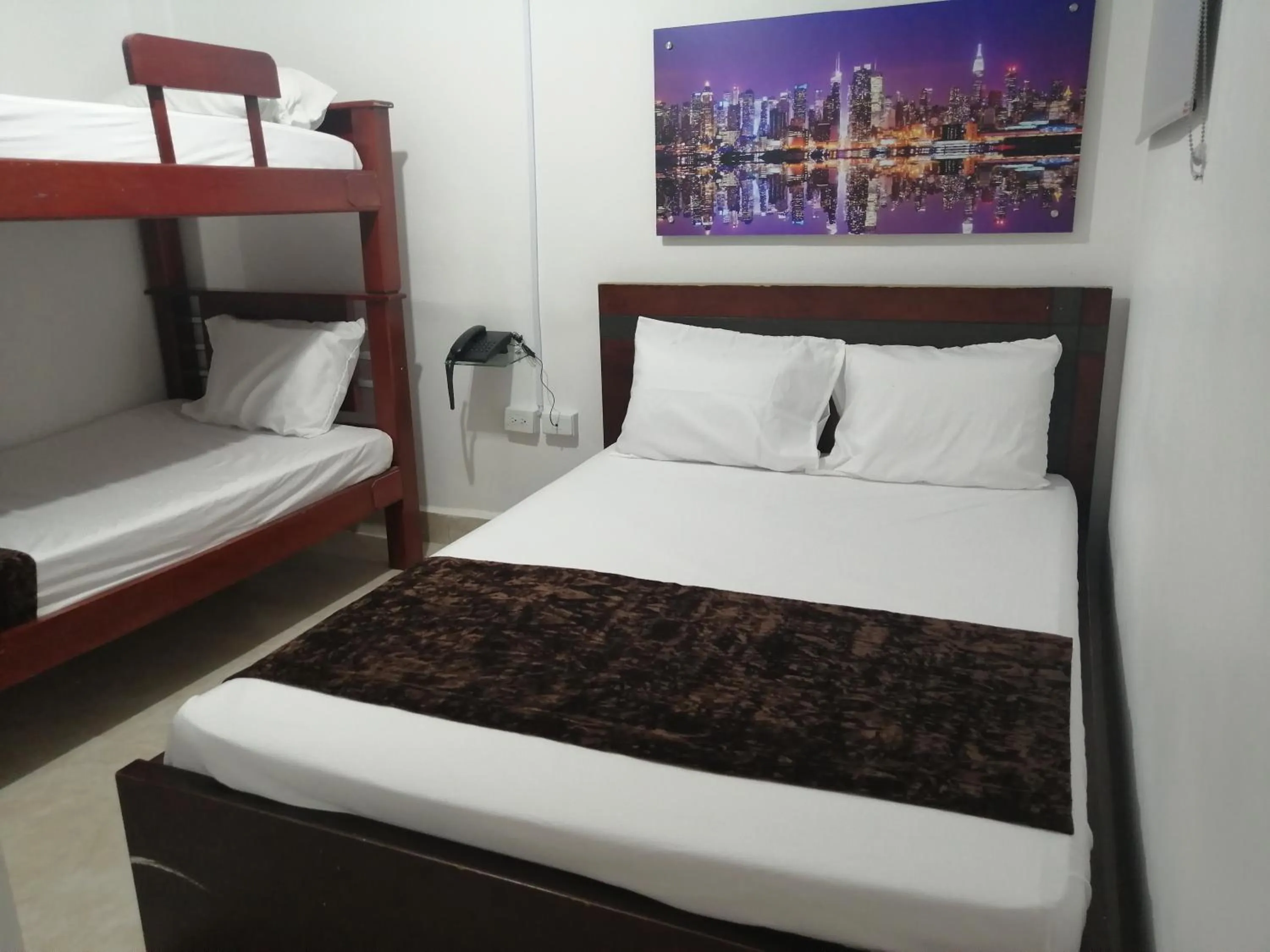 Bed in Hotel Sol del Estadio