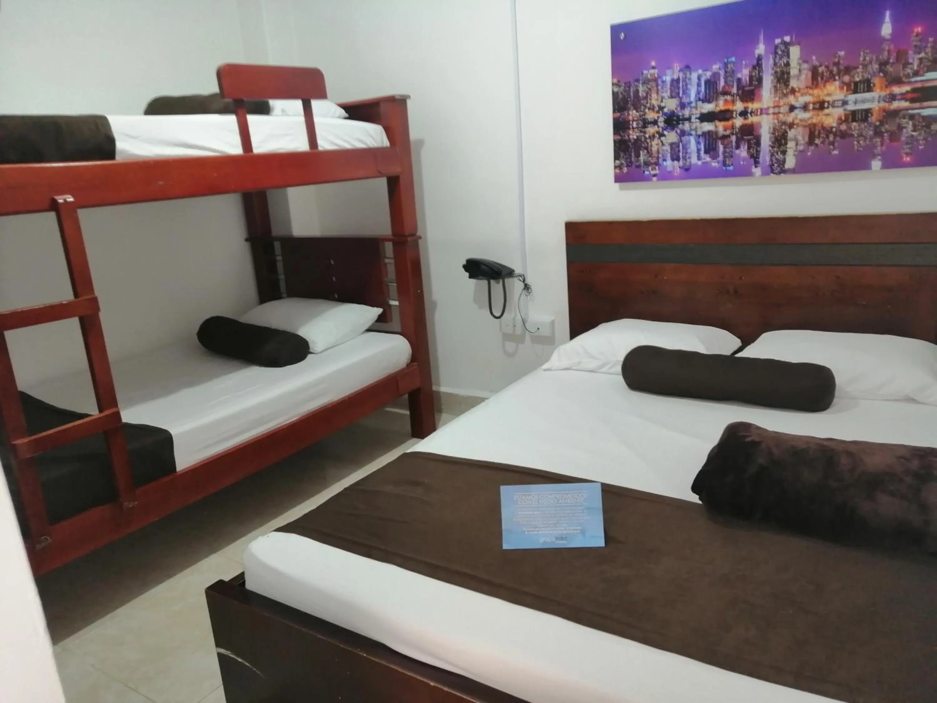 Bed in Hotel Sol del Estadio