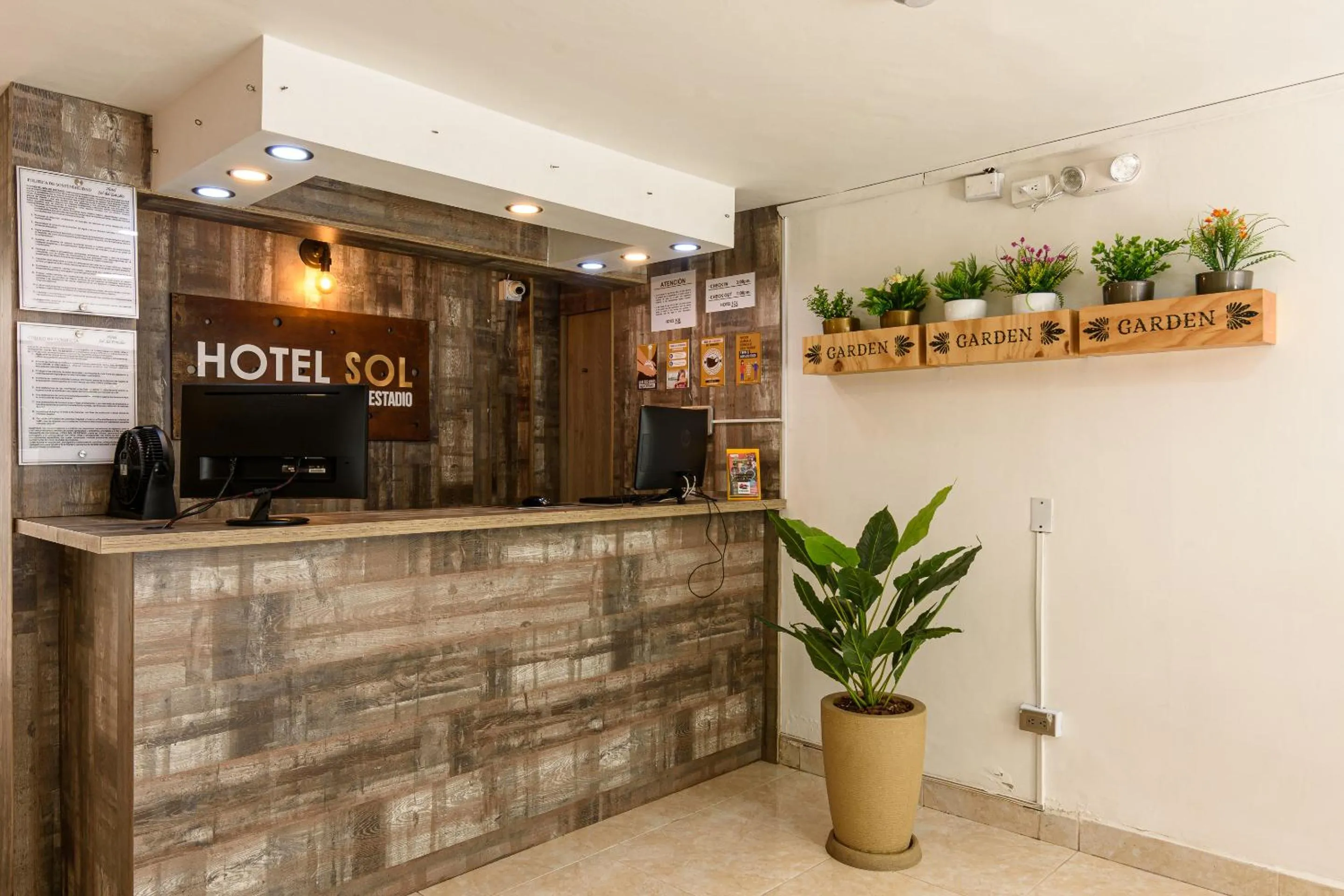 Garden view in Hotel Sol del Estadio