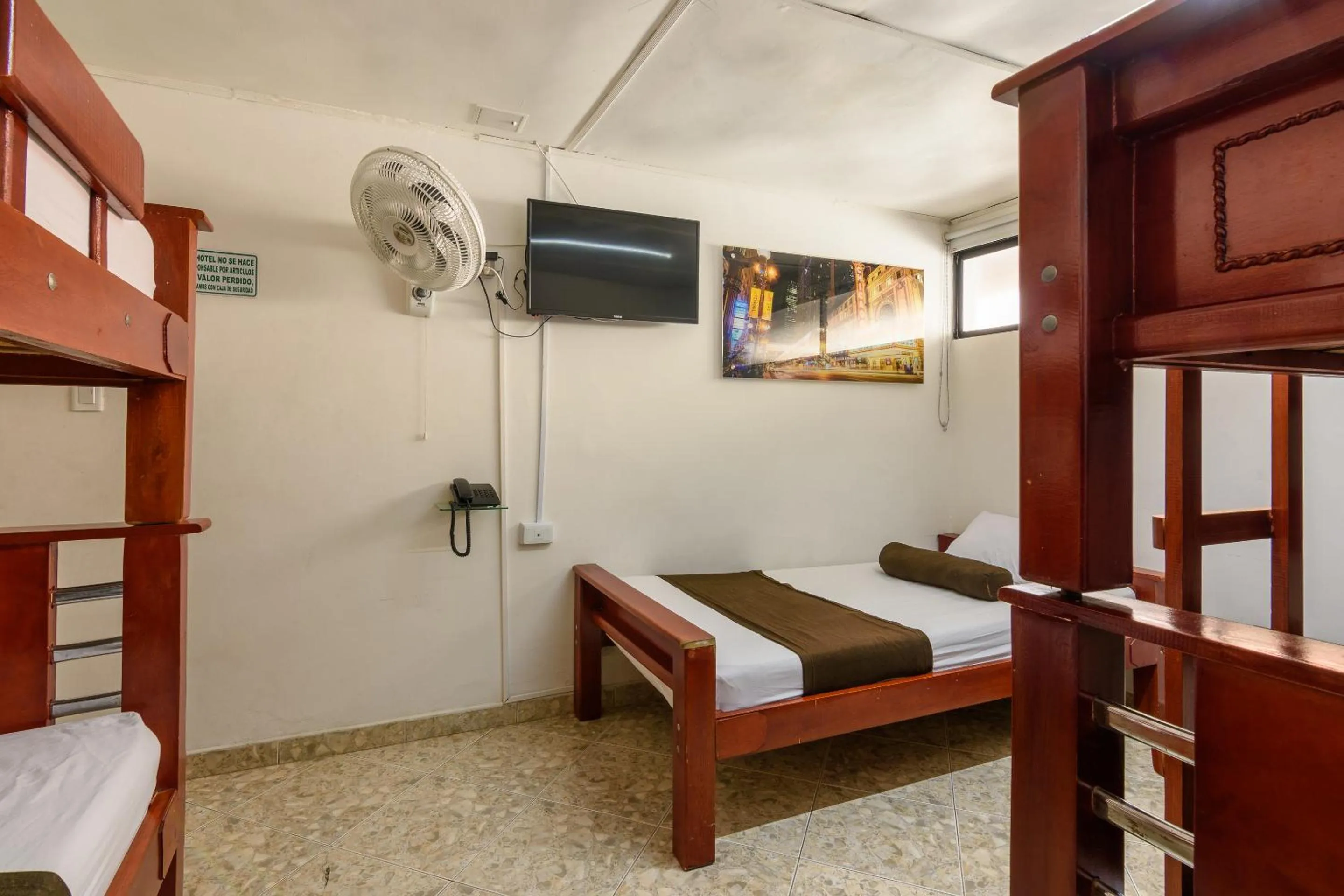 Bed in Hotel Sol del Estadio