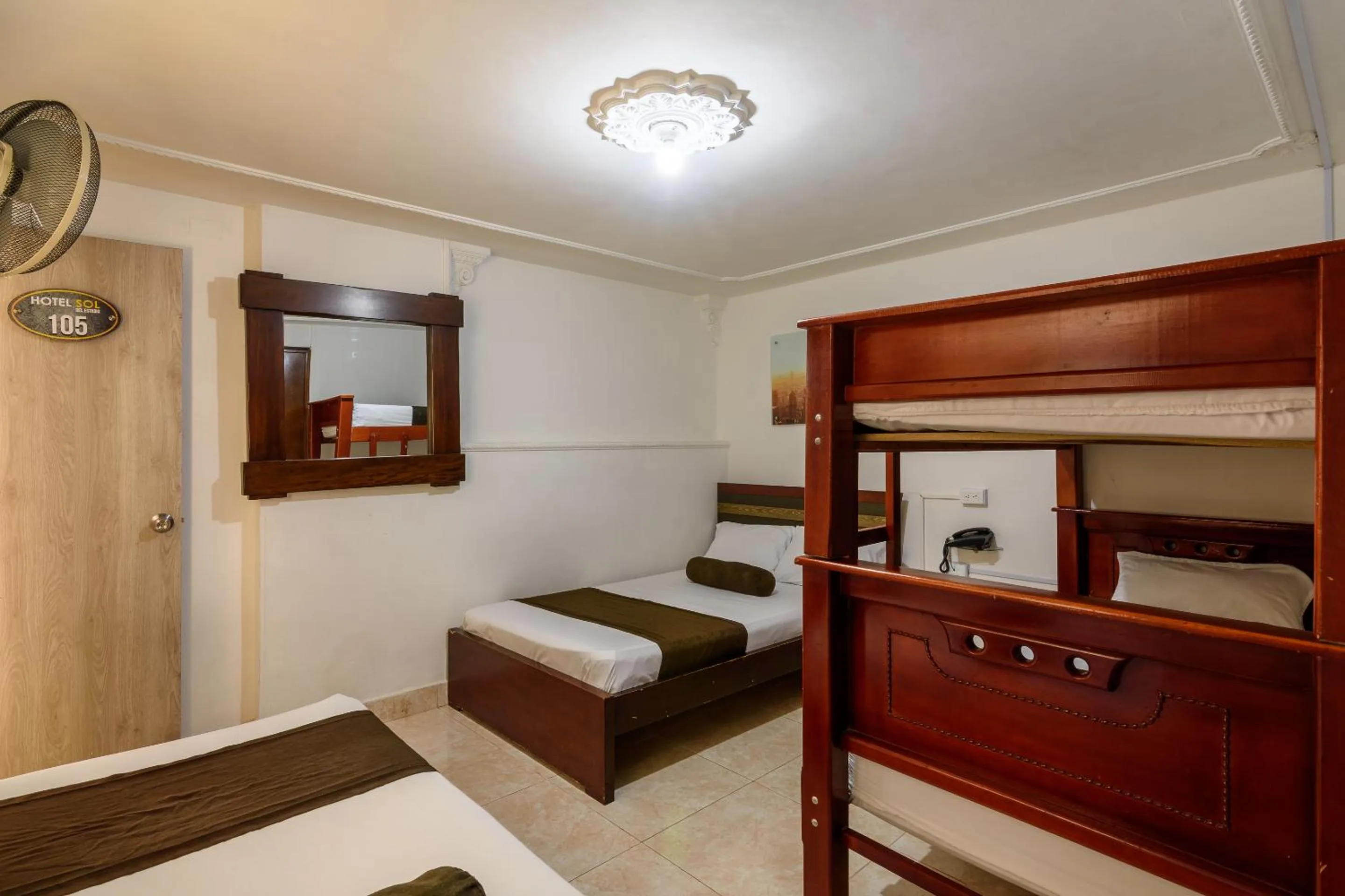 Bed in Hotel Sol del Estadio