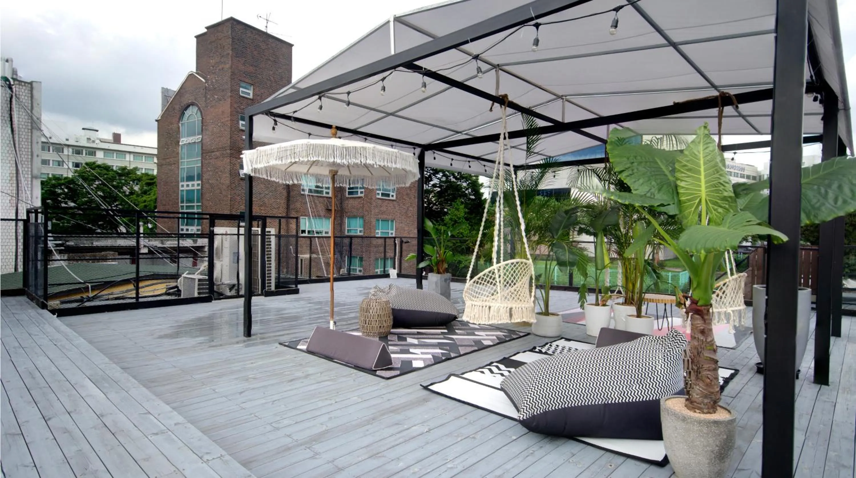 Patio in Seoul Loft Apartments - SLA 7 Night Minimum