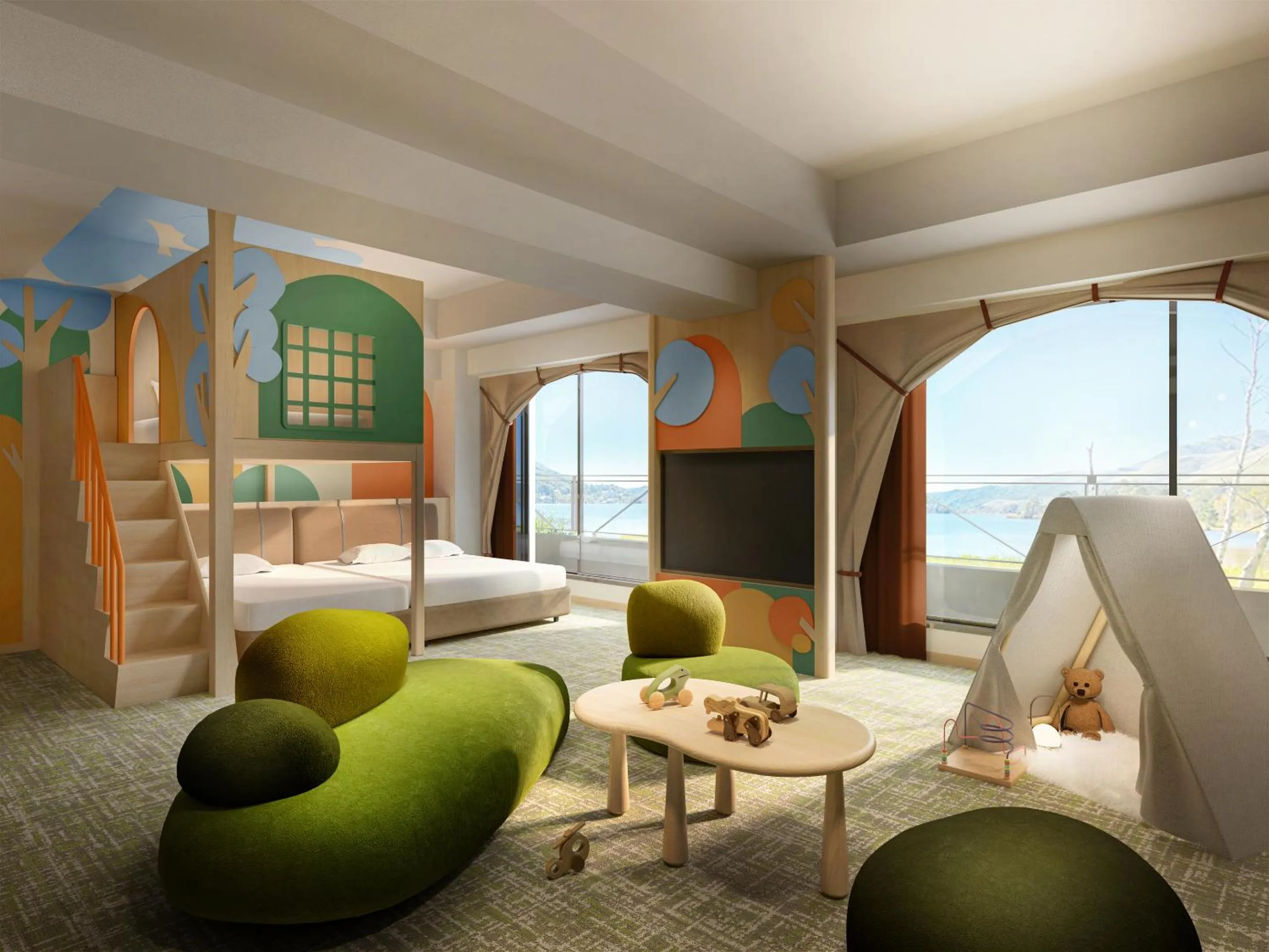 Photo of the whole room, Bed in Izumigo AMBIENT Tateshina Hotel