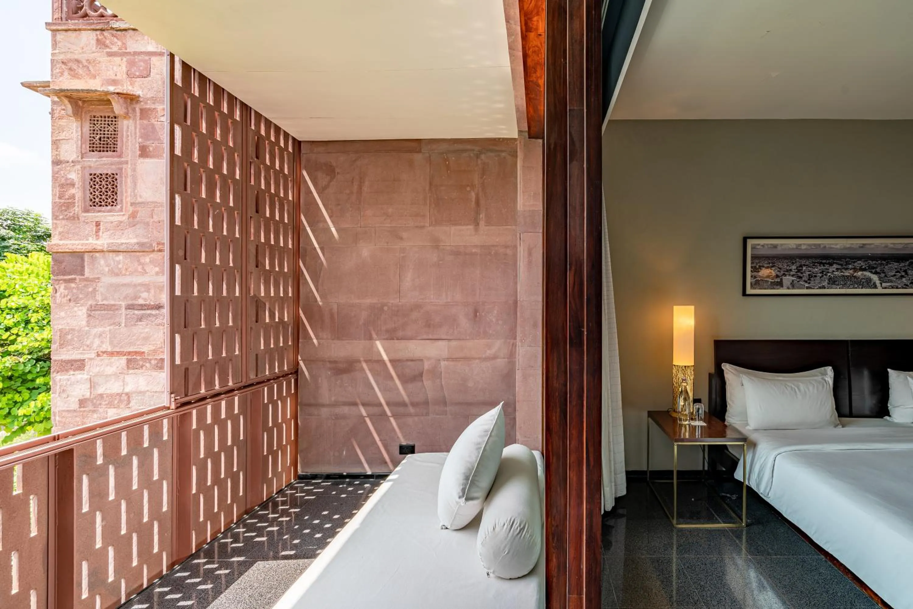 Balcony/Terrace, Bed in RAAS Jodhpur