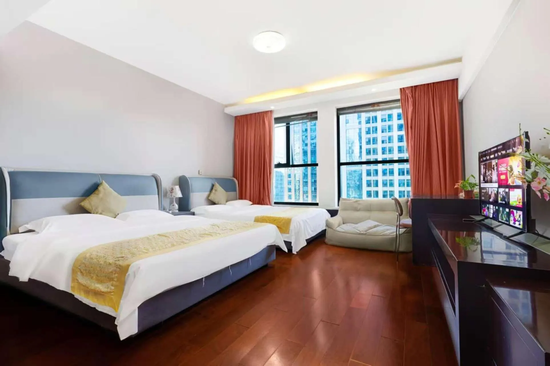 Bed in Yise Apartment Beijing Guomao CBD Branch