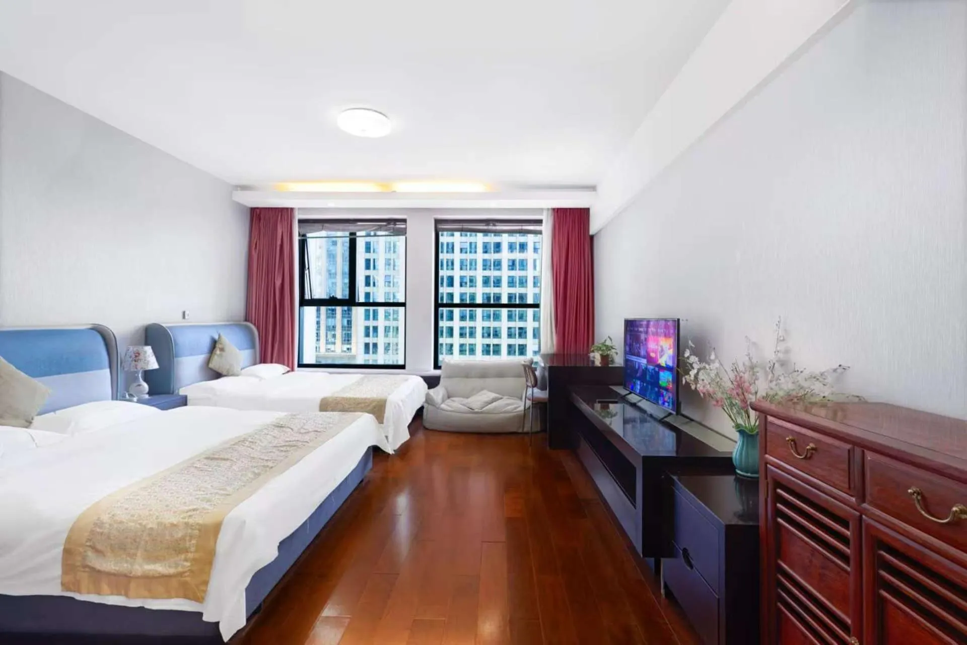 Bed in Yise Apartment Beijing Guomao CBD Branch