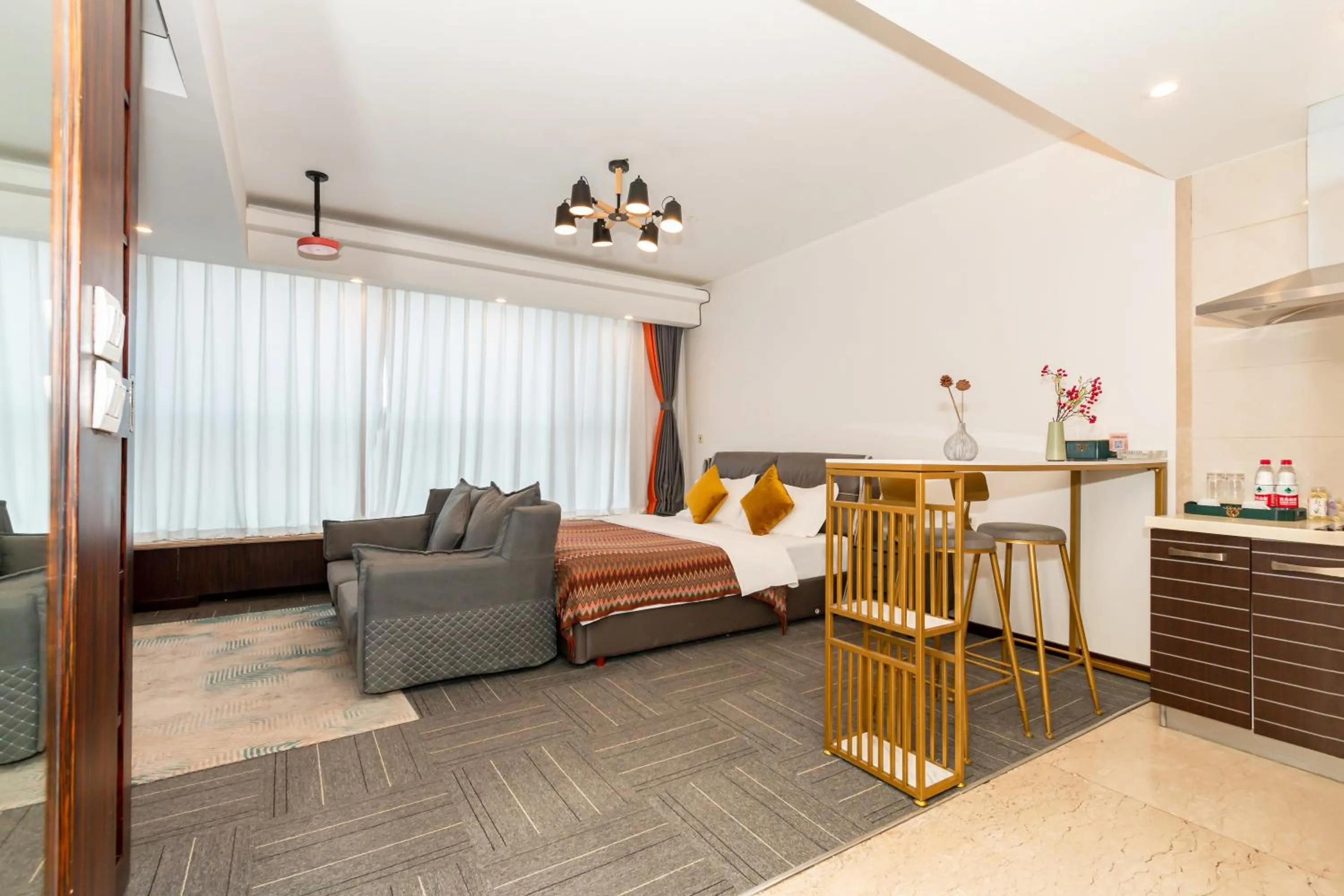 Bed in Yise Apartment Beijing Guomao CBD Branch