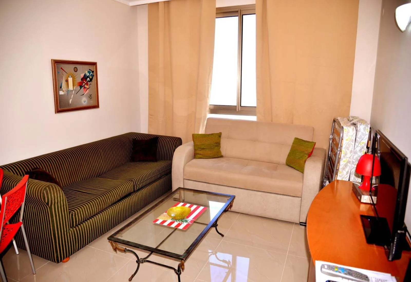 Living room in Apartments on the Beach