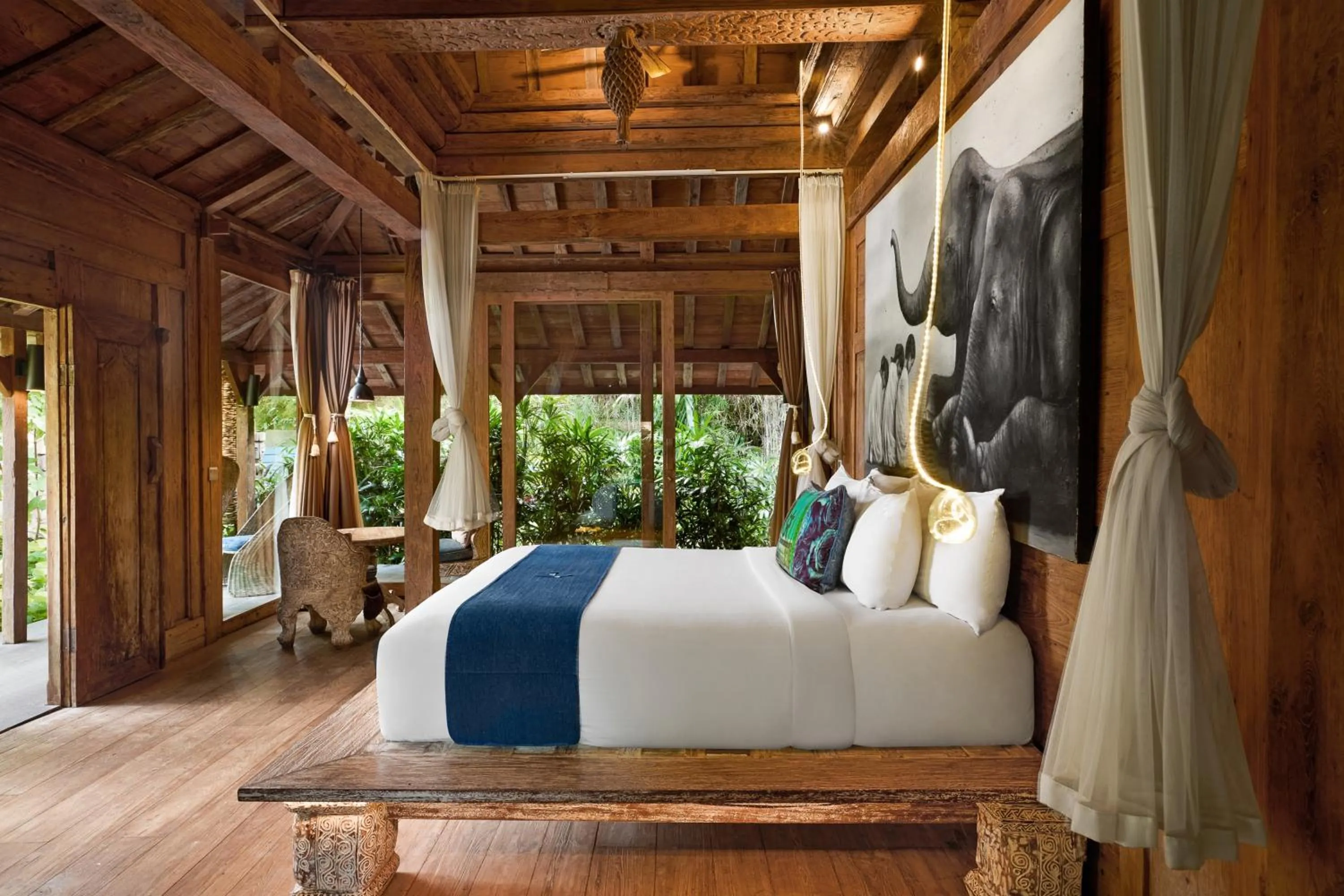 Bedroom, Bed in Blue Karma Village