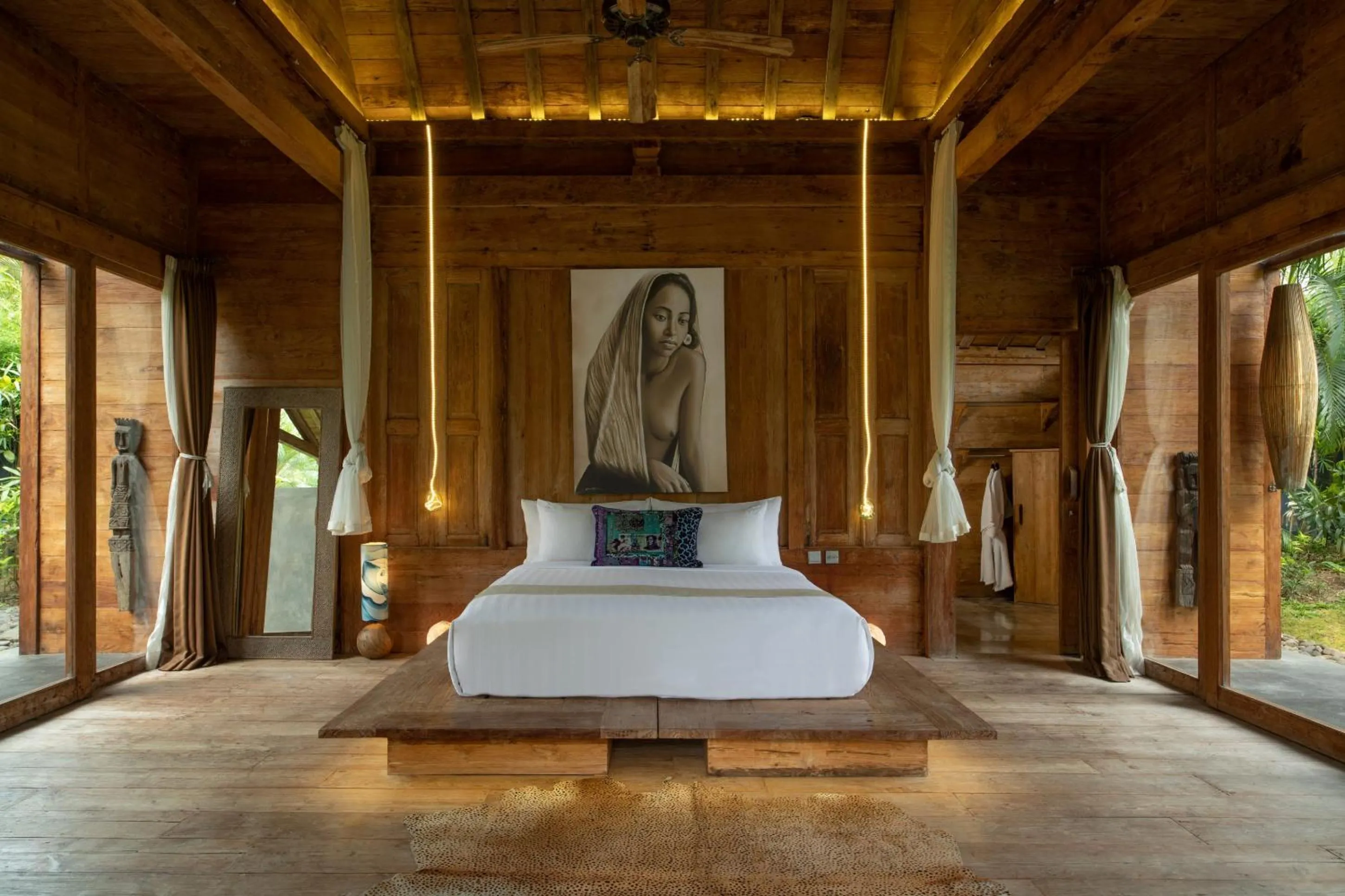 Bedroom, Bed in Blue Karma Village