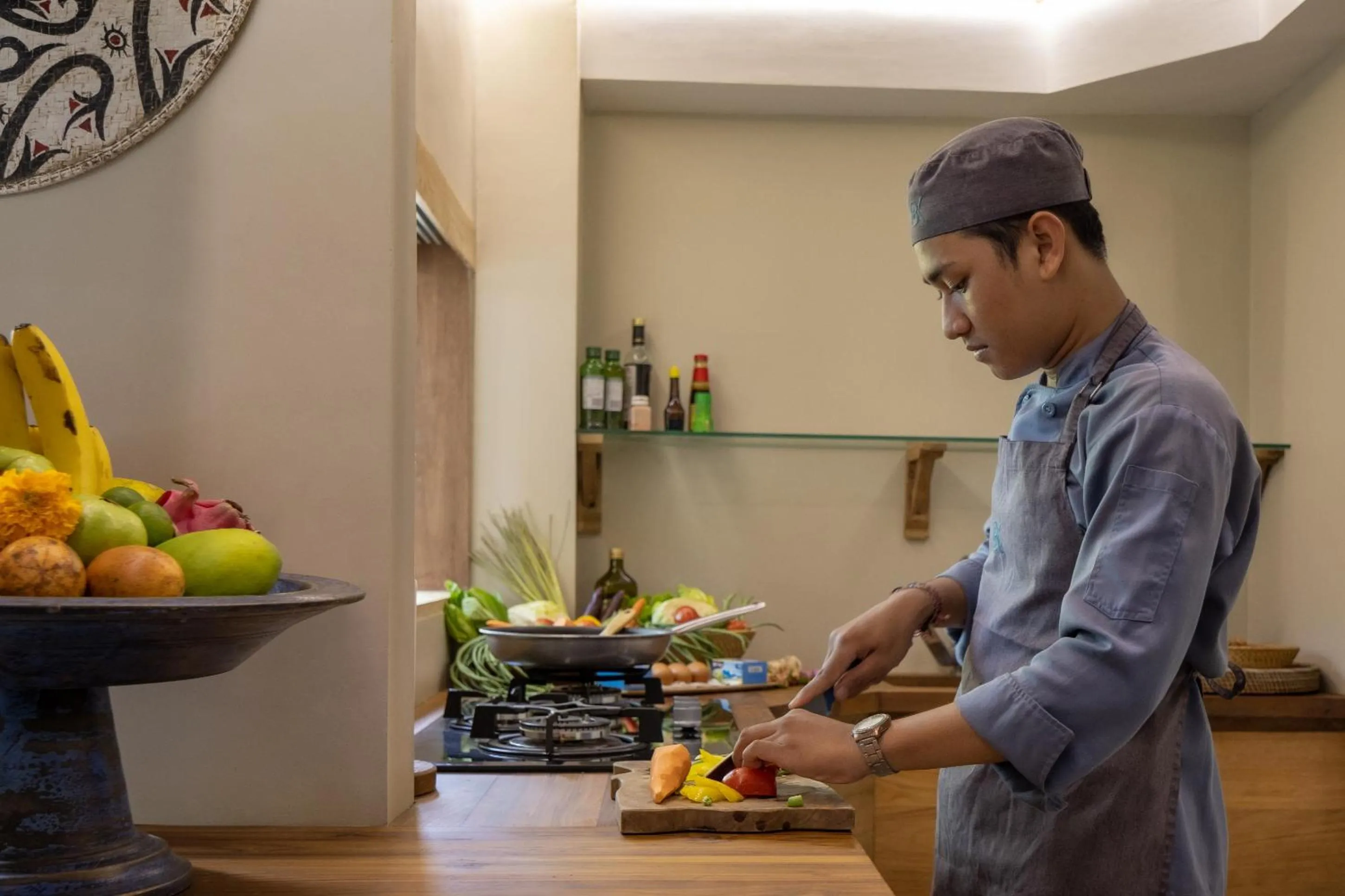 Food in Blue Karma Village