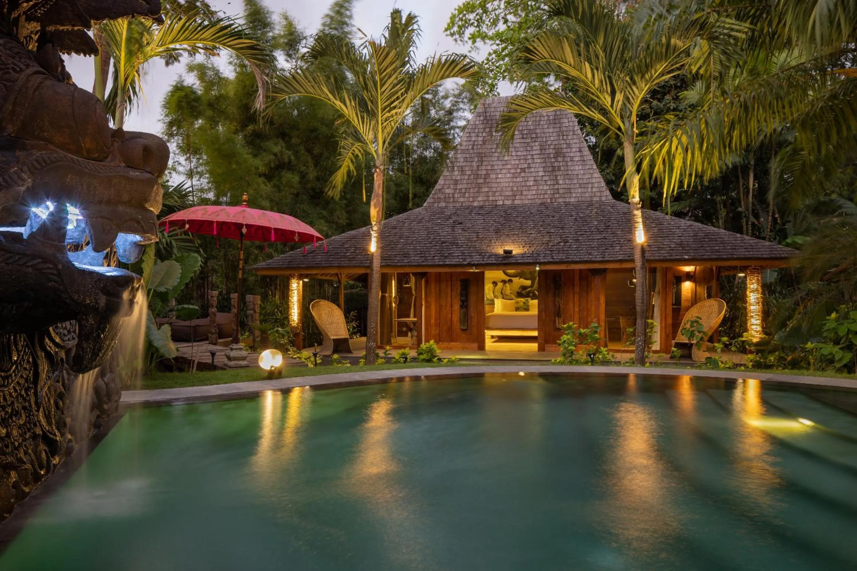 Swimming pool in Blue Karma Village