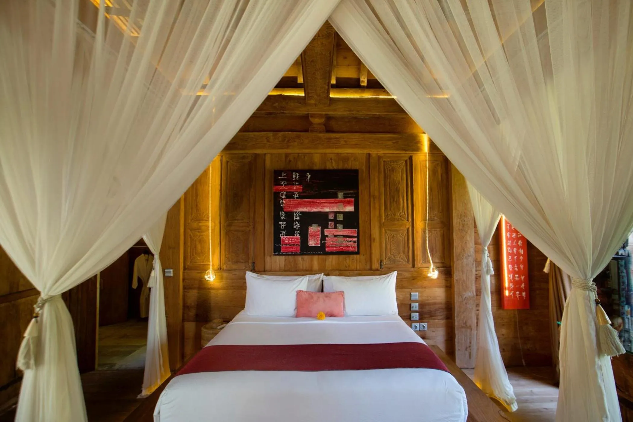 Bedroom, Bed in Blue Karma Village