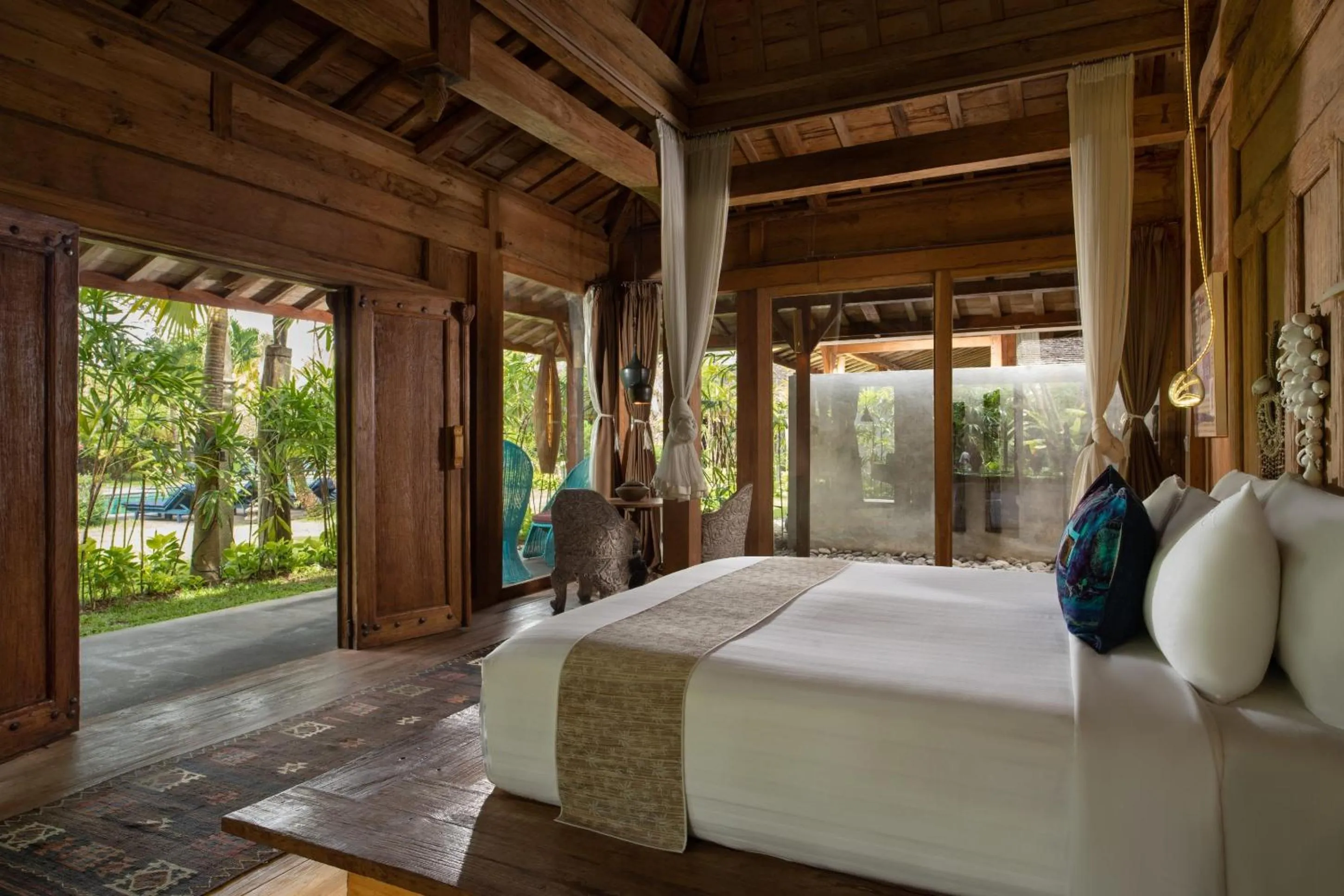 Bedroom, Bed in Blue Karma Village