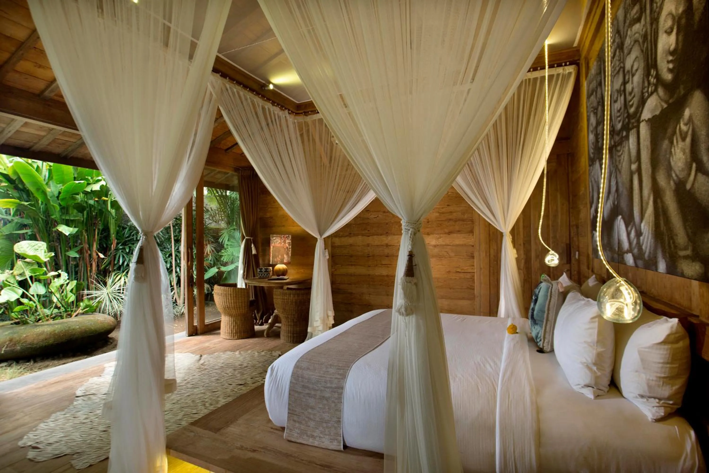 Photo of the whole room, Bed in Blue Karma Village