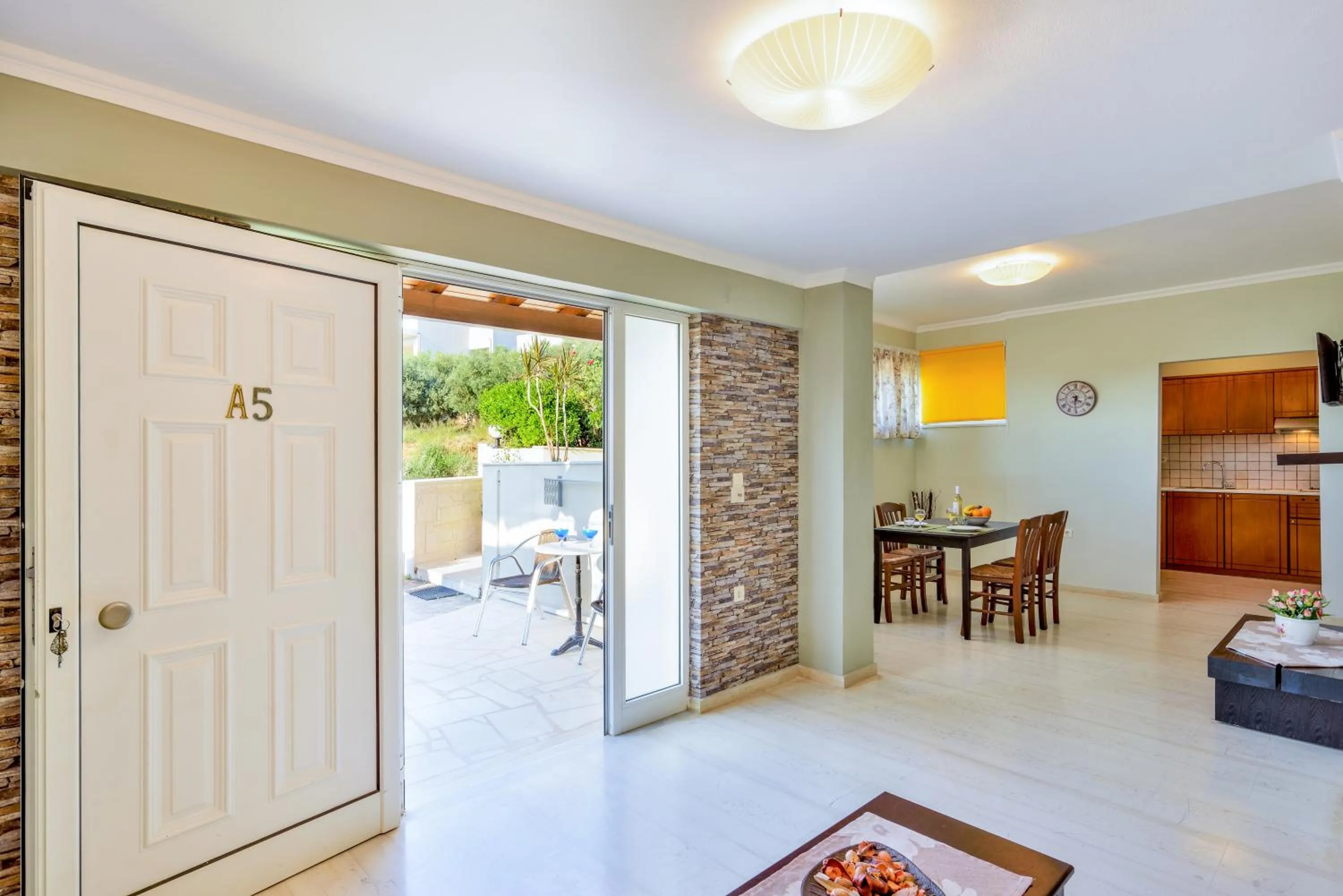 Seating area in Poseidon Apartments