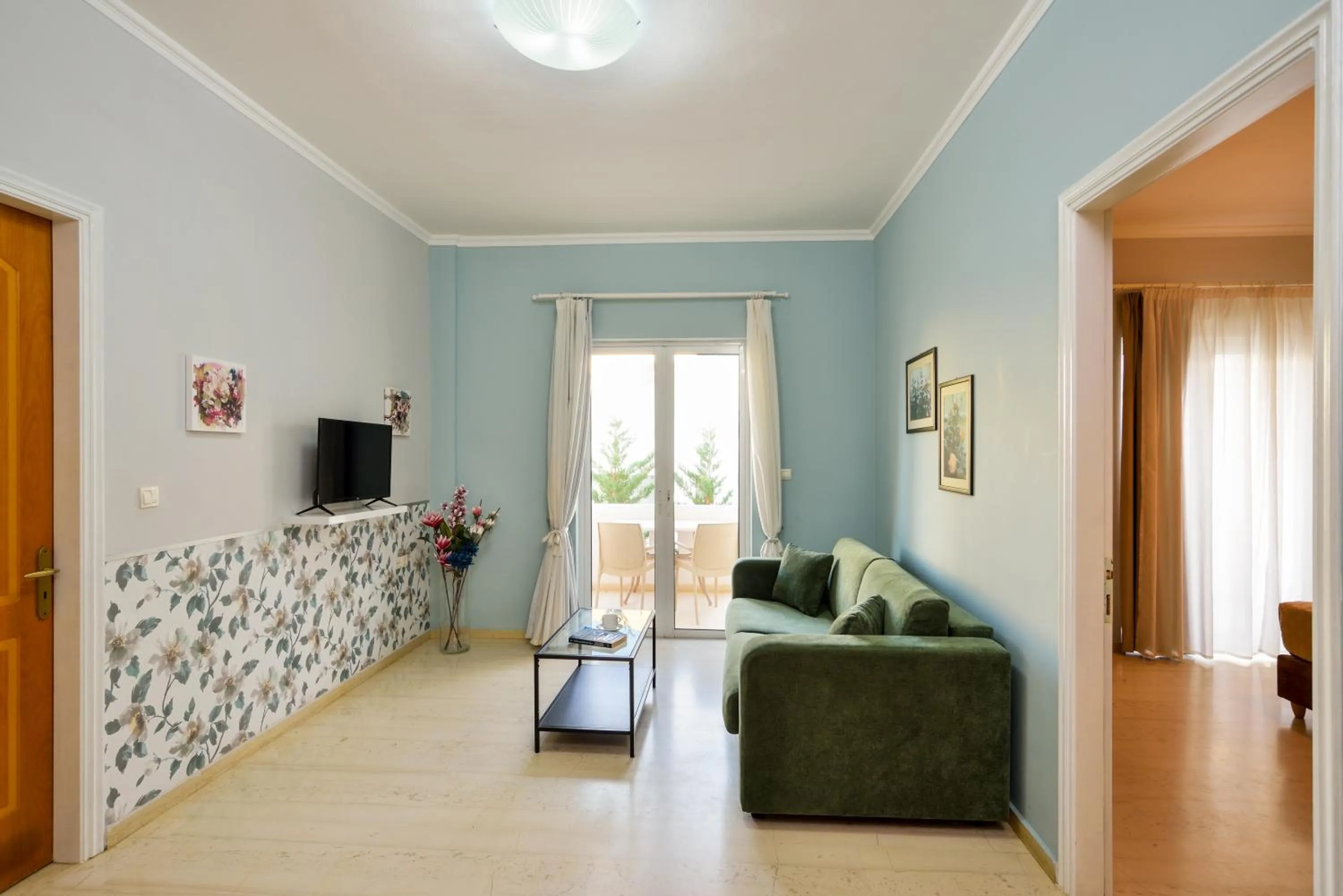 Seating area in Poseidon Apartments