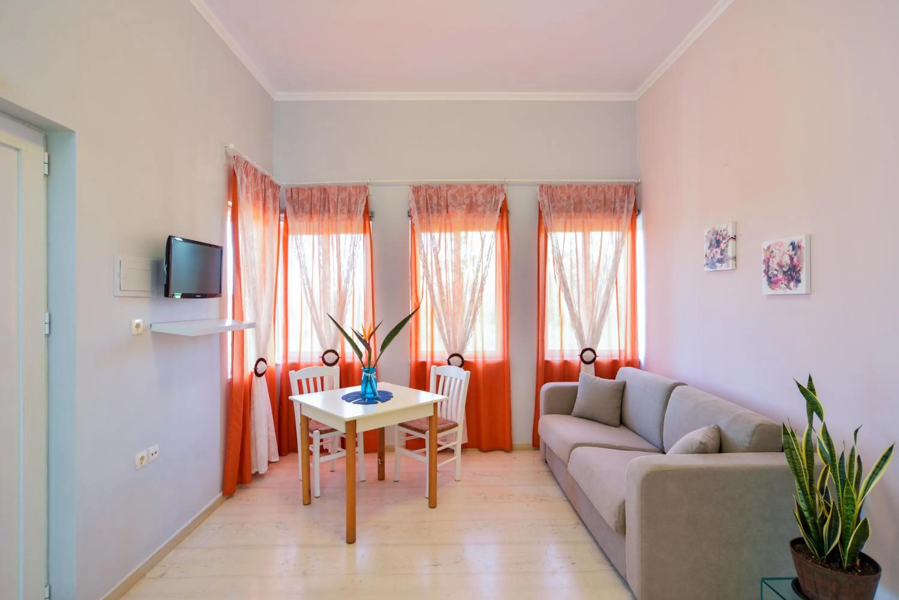 Seating area in Poseidon Apartments