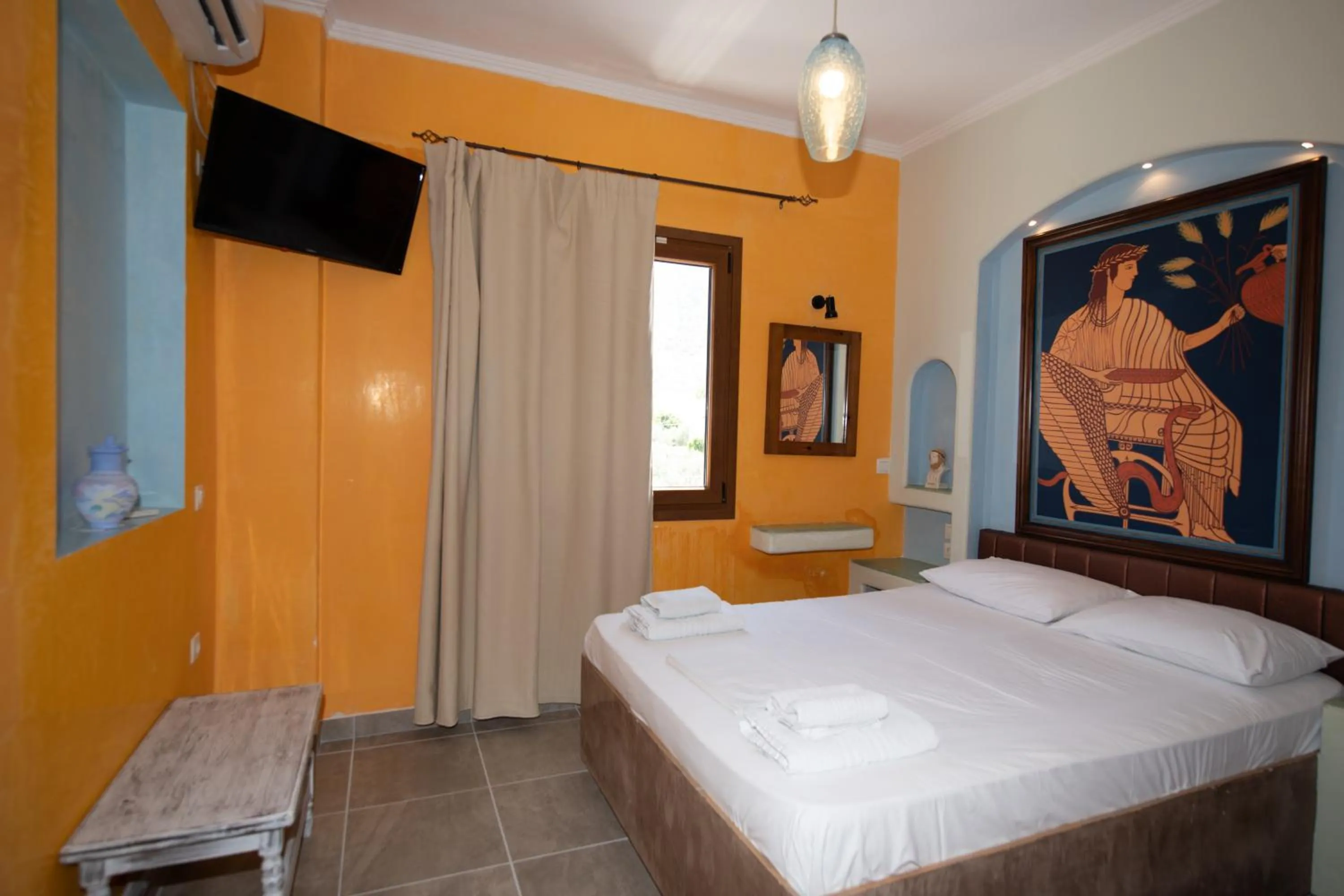 Bedroom, Bed in Orfeas Apartments