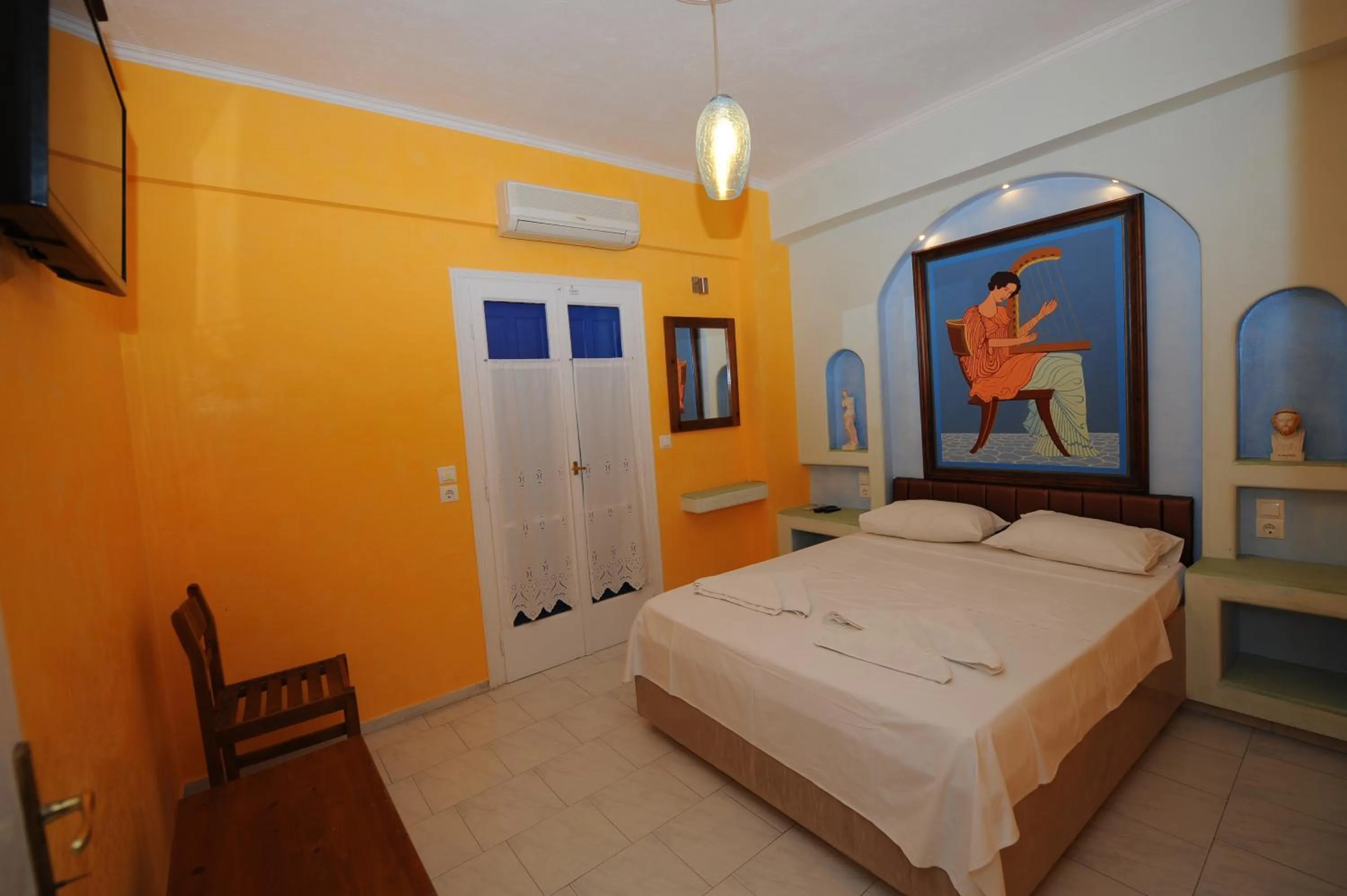 Bedroom, Bed in Orfeas Apartments