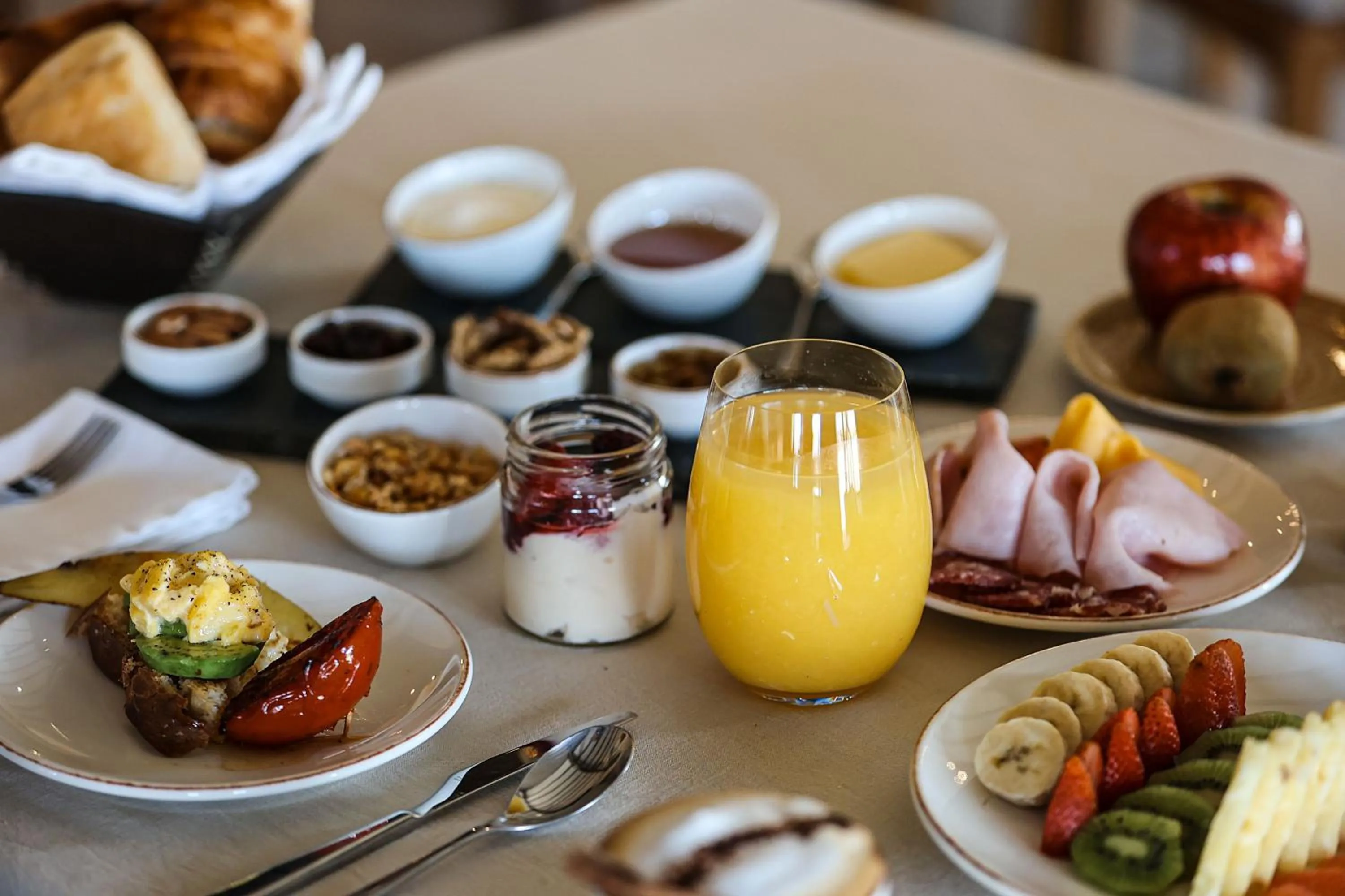 Continental breakfast in Algodon Wine Estates & Champions Club