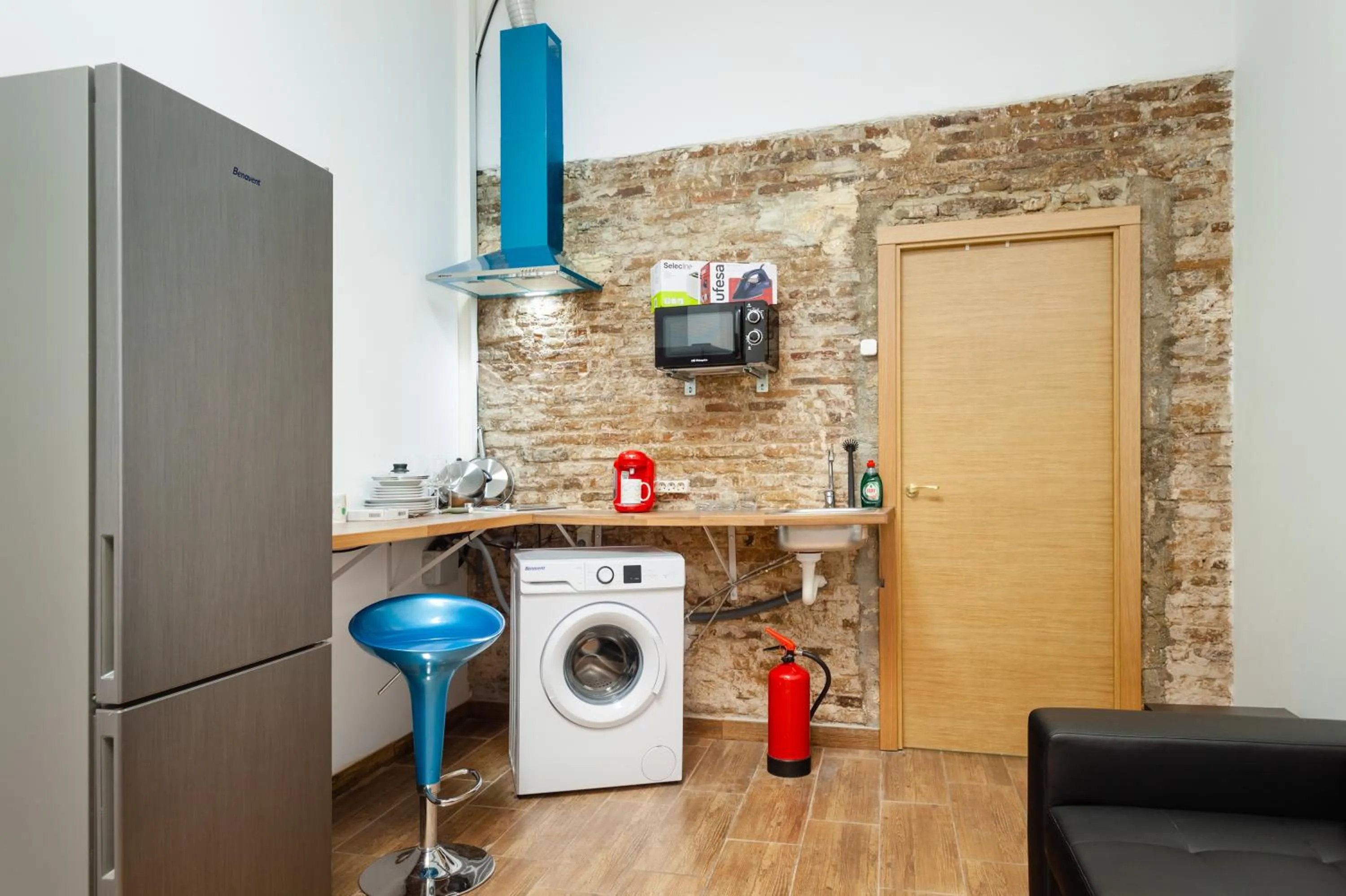 Kitchen or kitchenette in CAMP NOU & FiRA BUSINESS LOFTS