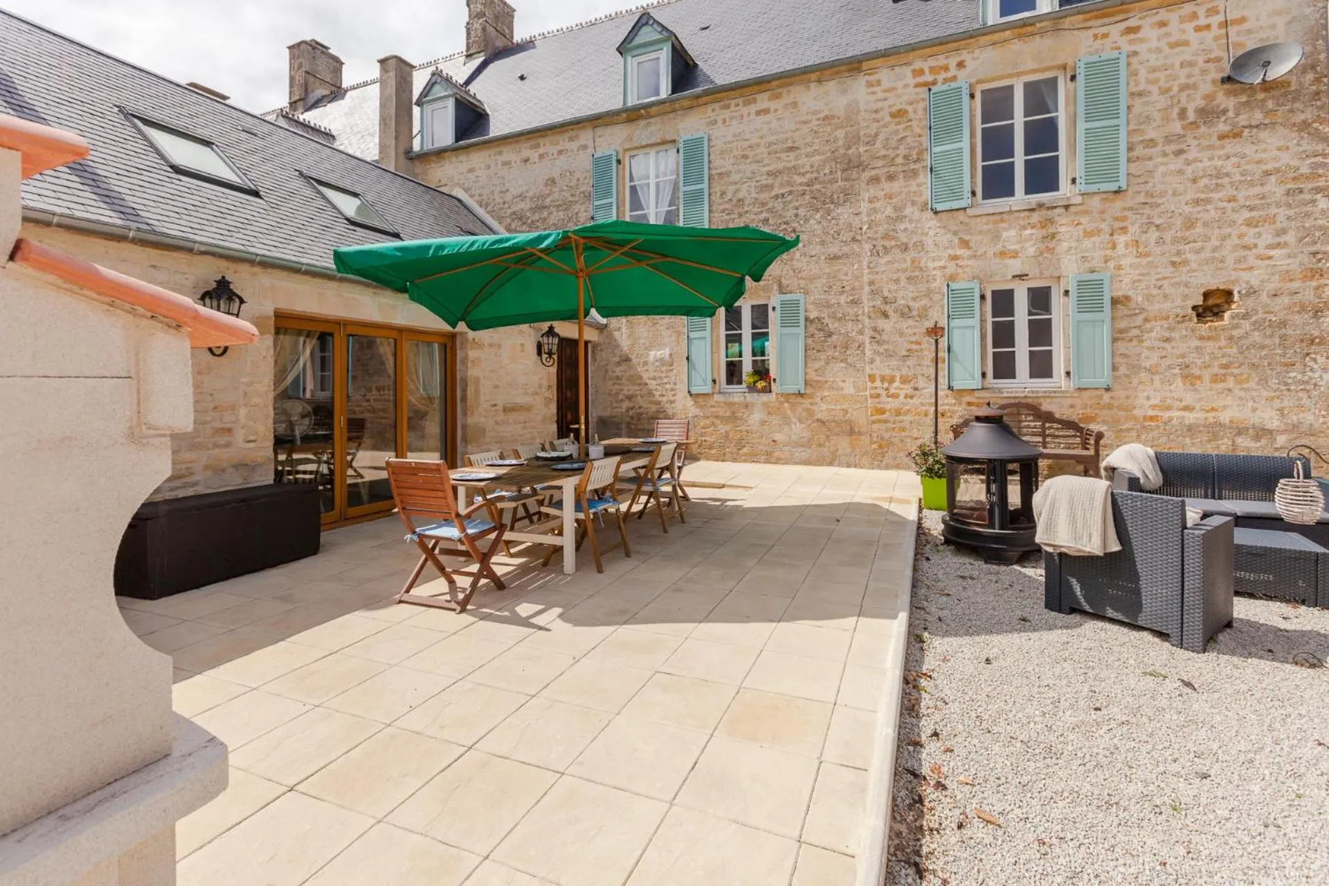 Balcony/Terrace in The Old Farm of Amfreville Chambre d' Hotes & Table d' Hotes
