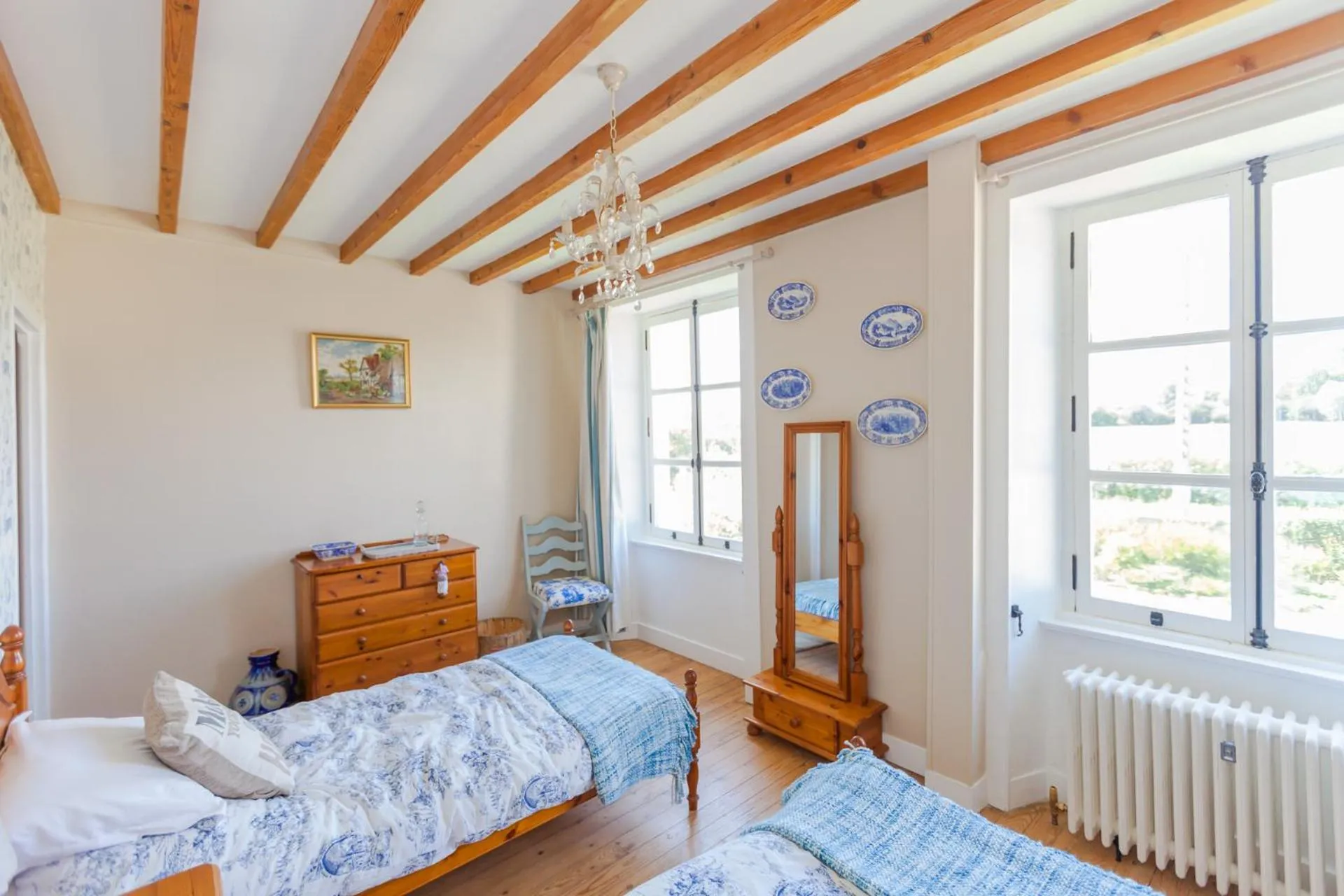 Bed in The Old Farm of Amfreville Chambre d' Hotes & Table d' Hotes