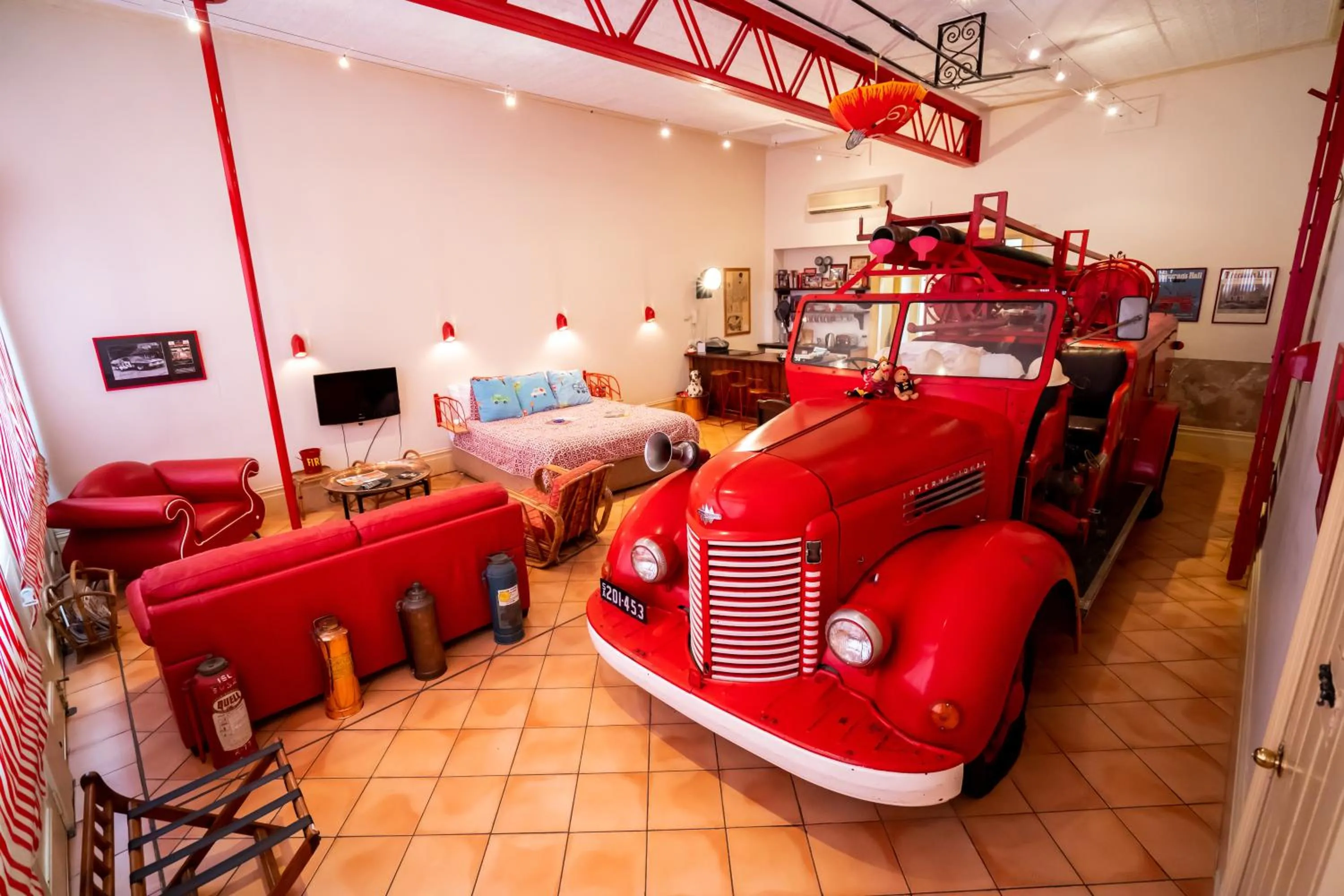 Bed in Fire Station Inn