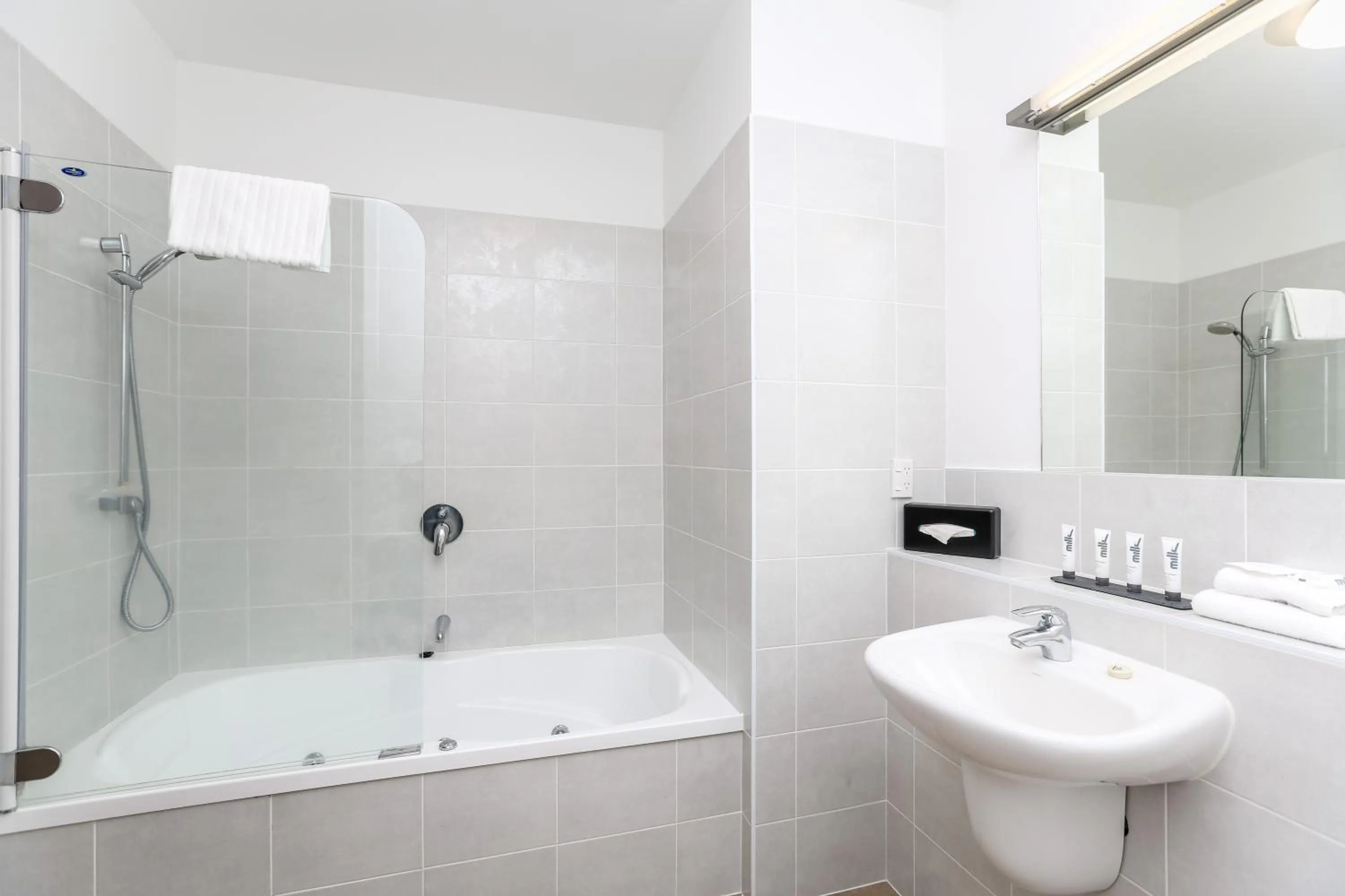 Bathroom in Quest New Plymouth CBD Apartment Hotel